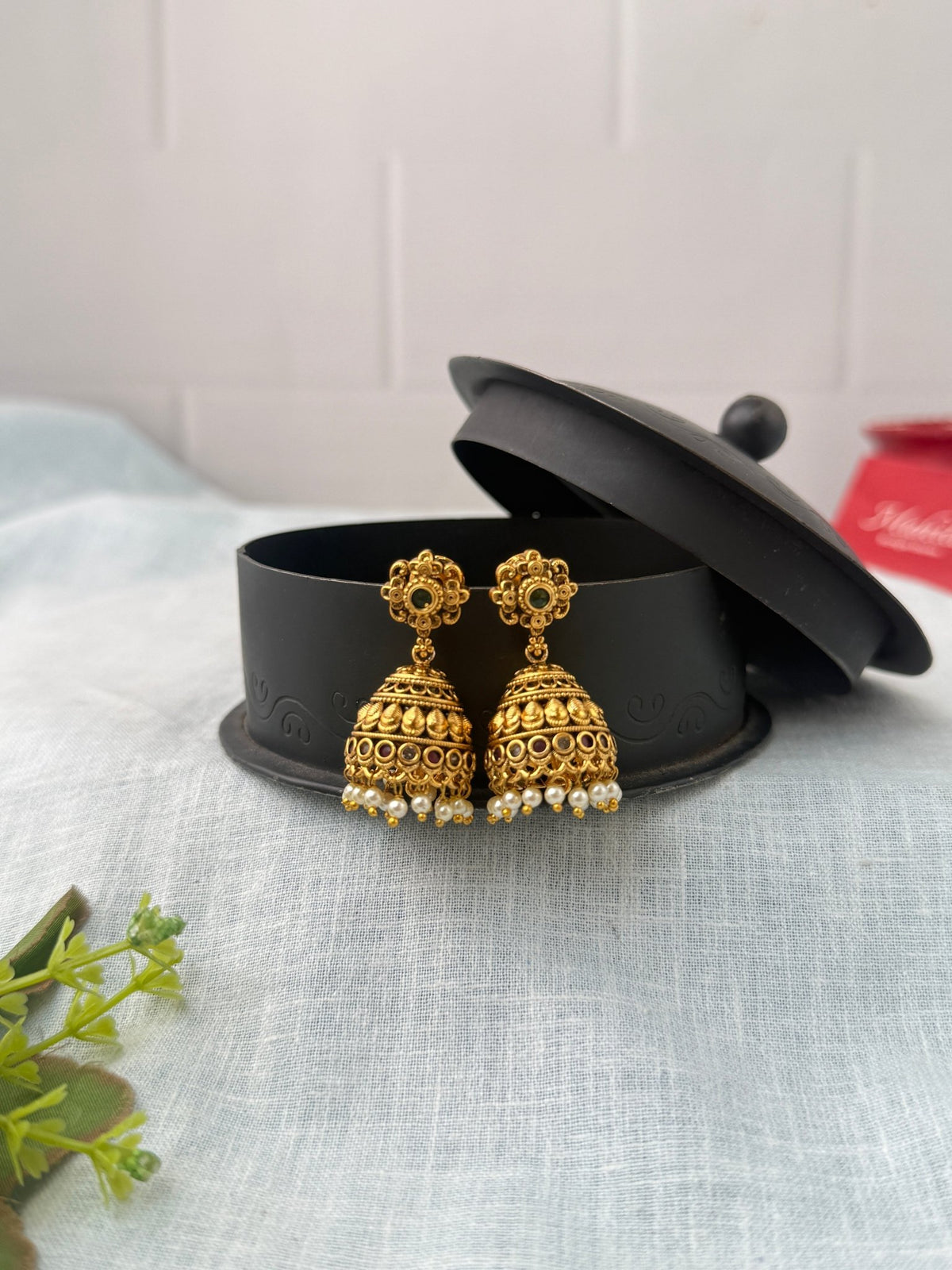 Antique Designer Jhumka Earrings| E0718 - Mahilas