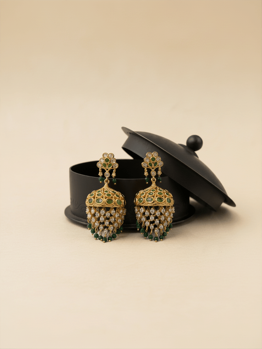 Antique Designer Jhumka Earrings| E0723 - Mahilas