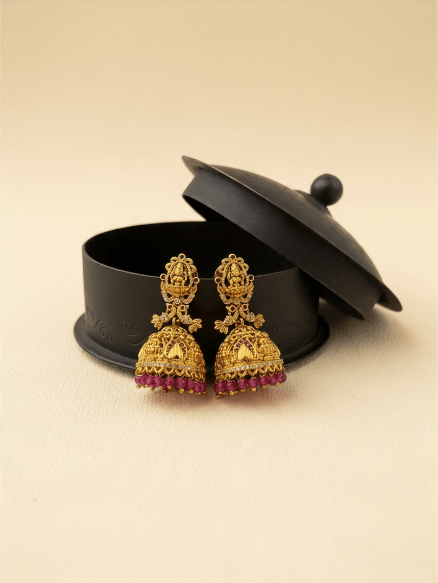 Antique Designer Jhumka Earrings| E0725 - Mahilas