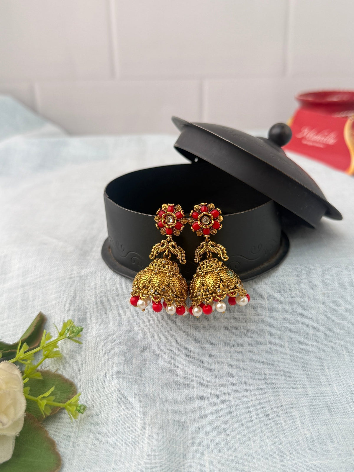 Antique Designer Jhumka Earrings| E0728 - Mahilas