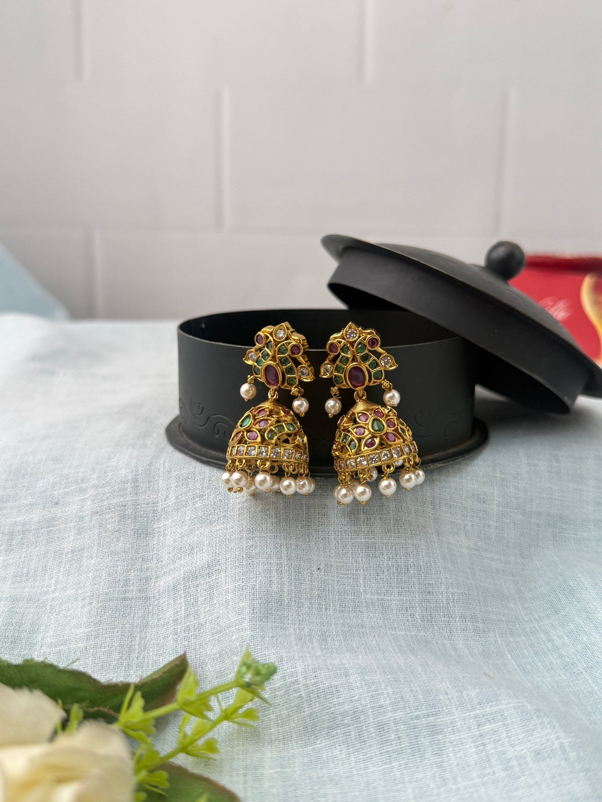 Antique Designer Jhumka Earrings| E0741 - Mahilas