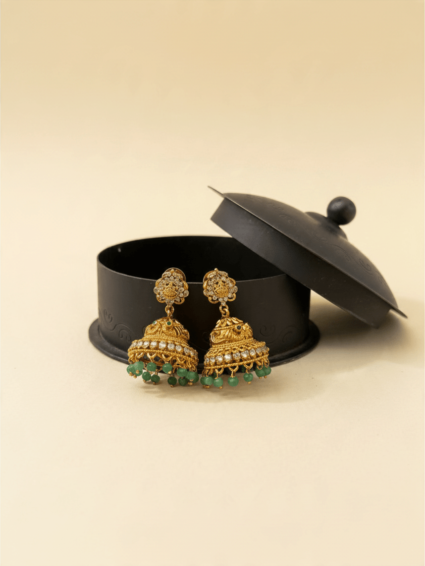 Antique Designer Jhumka Earrings| E0752 - Mahilas