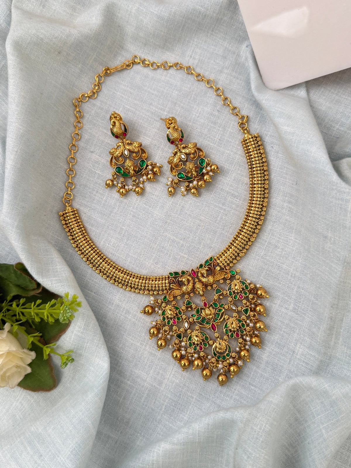 Antique Designer Short Neacklace Set | N0533 - Mahilas