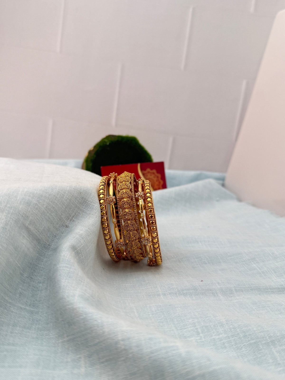 Antique Designer Stone Bridal Bangle Set 0048 - Mahilas