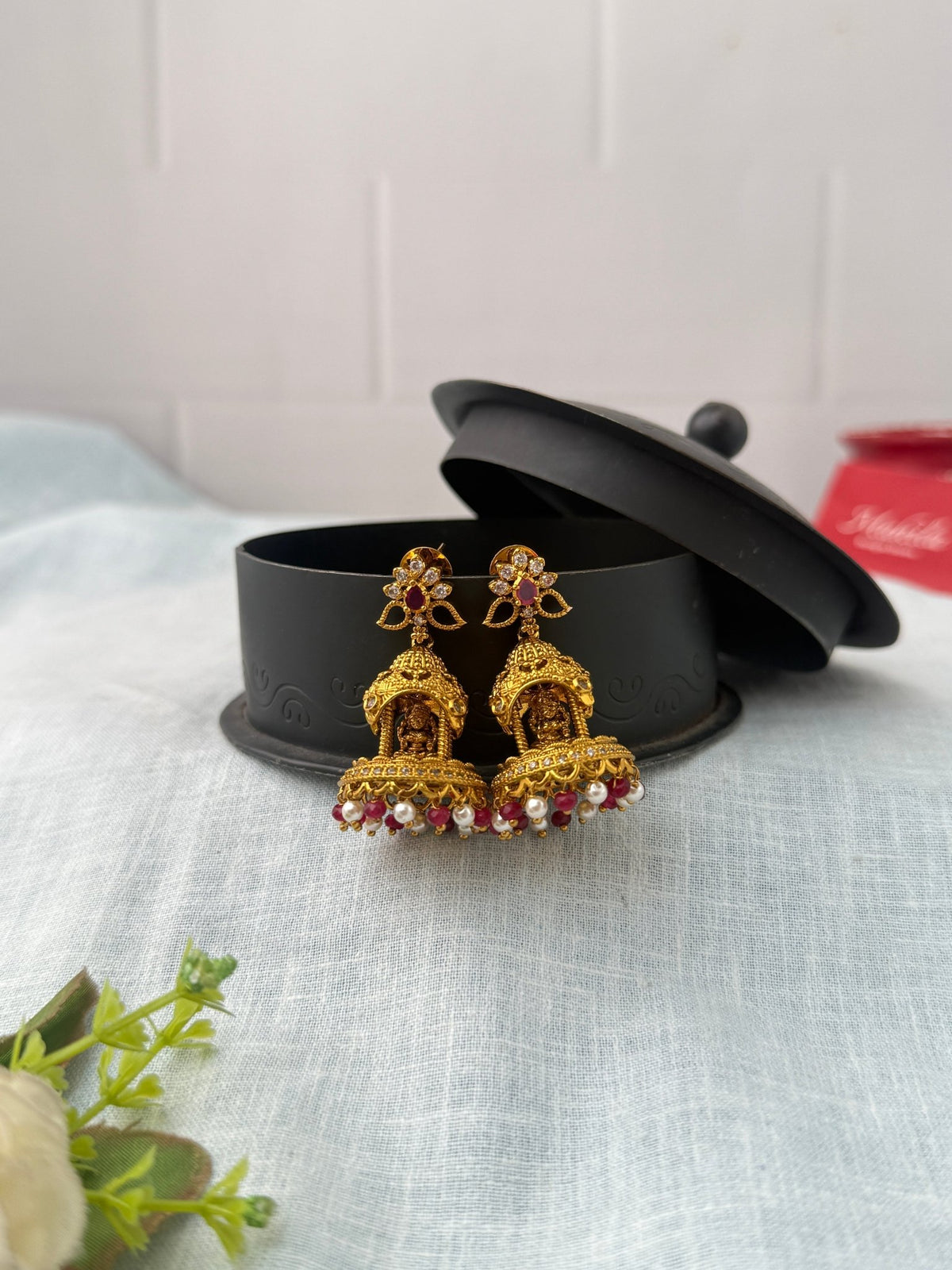 Antique Designer Temple Jhumka Earrings| E0759 - Mahilas
