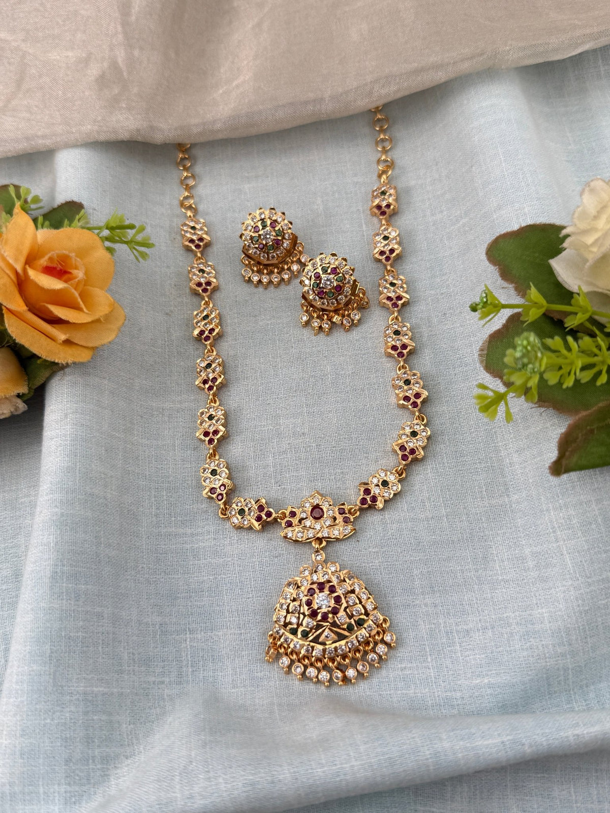 Antique Gold Like Necklace Set | N0439 B - Mahilas