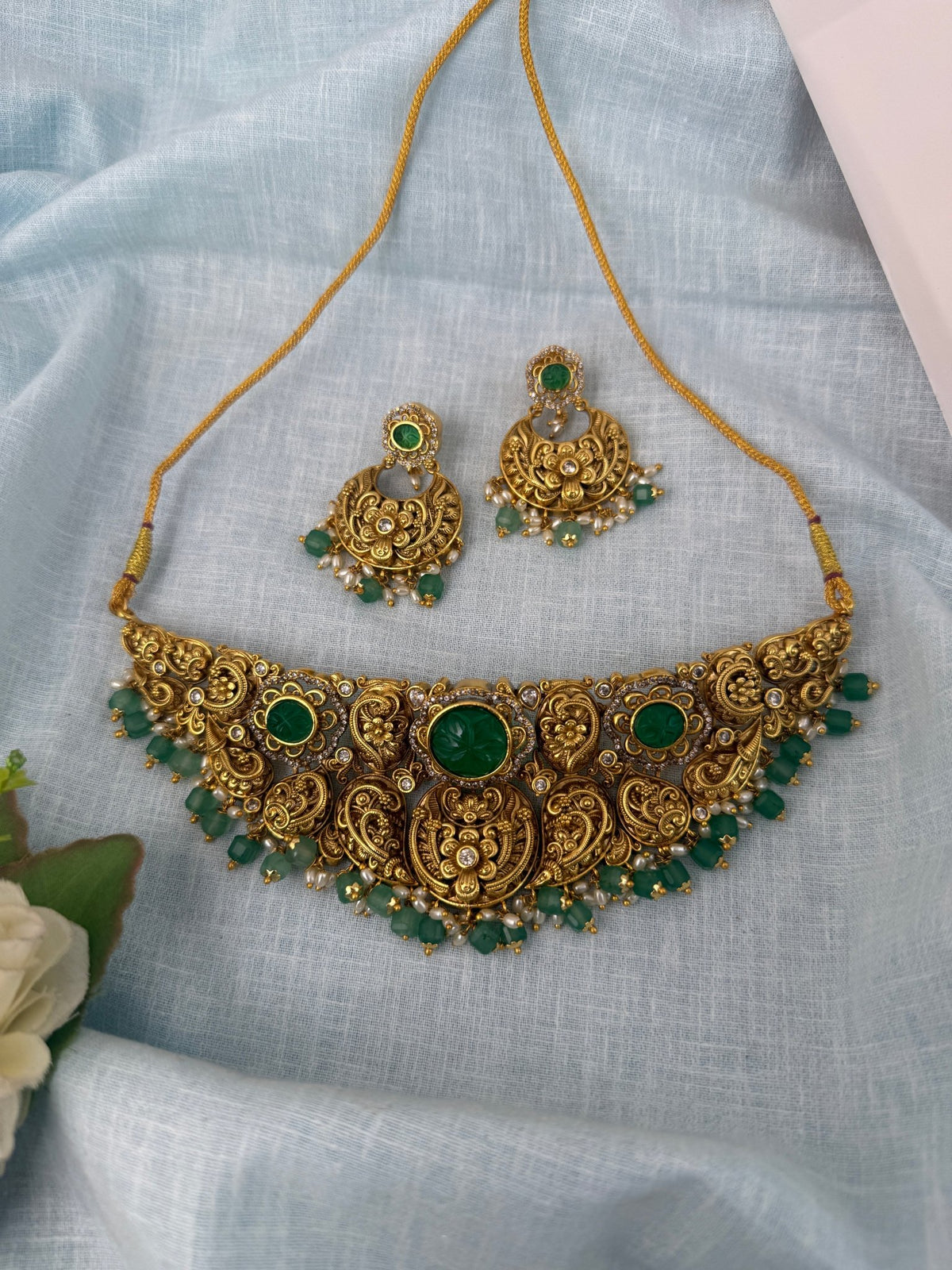 Antique Grand Choker Necklace Set| N0891 - Mahilas
