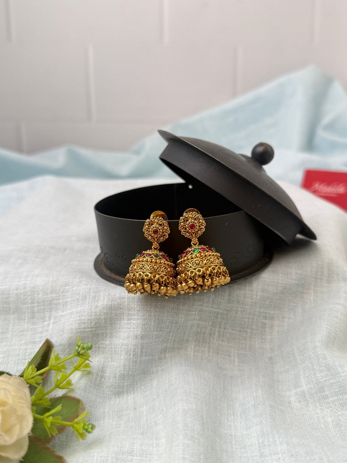 Antique Grand Jhumkas Earrings| E0611 - Mahilas