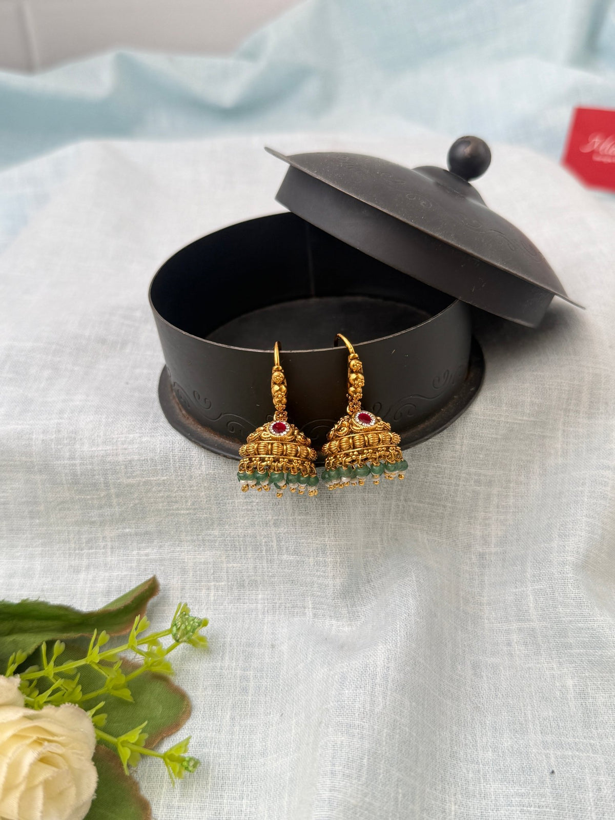 Antique Grand Jhumkas Earrings| E0622 - Mahilas