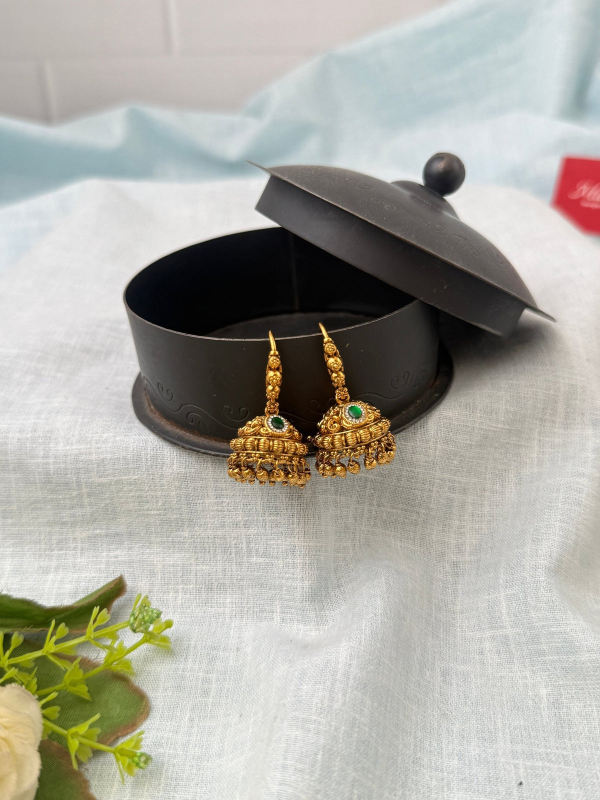 Antique Grand Jhumkas Earrings| E0624 A - Mahilas