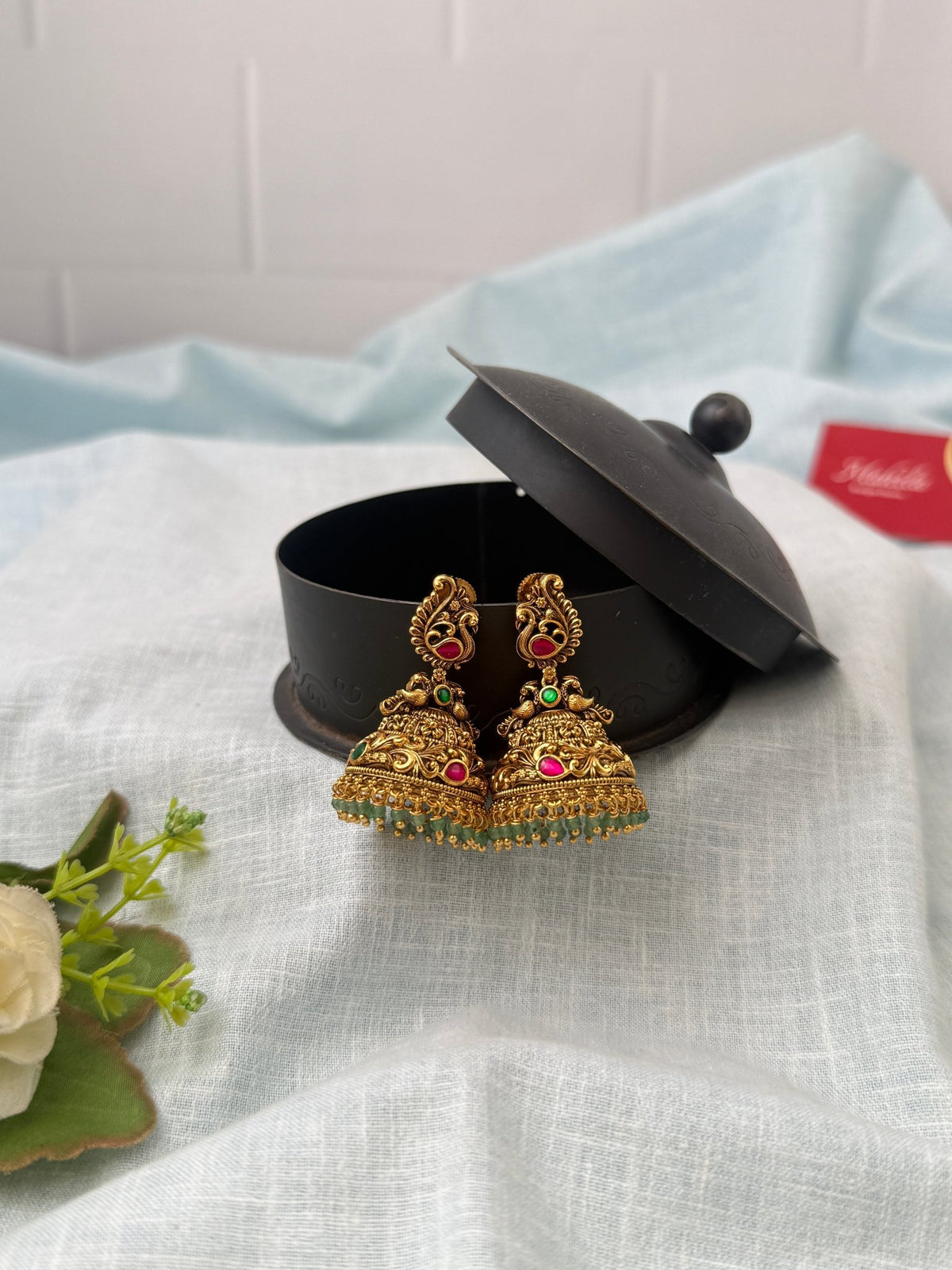Antique Grand Jhumkas Earrings| E0632 - Mahilas