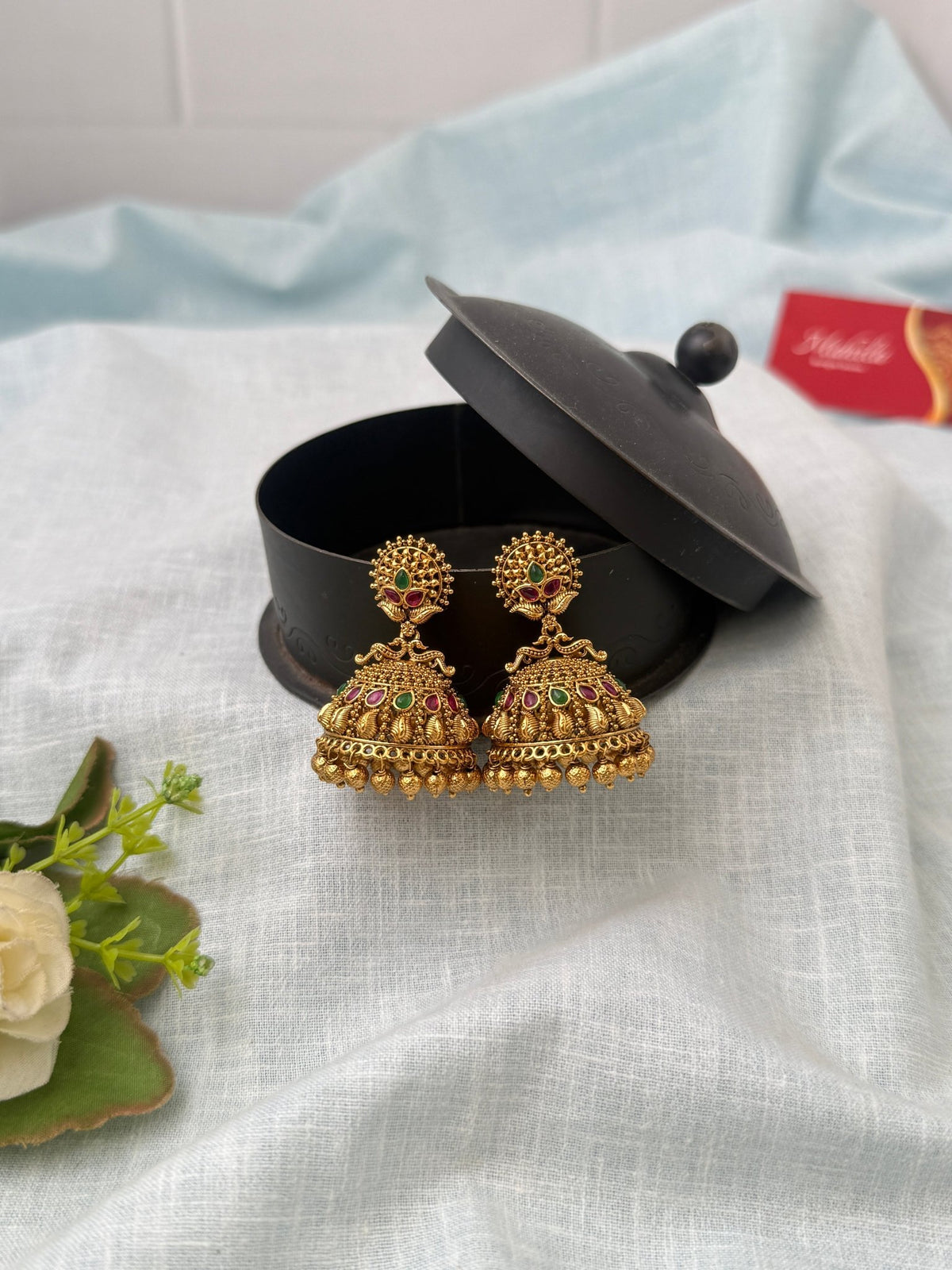Antique Grand Jhumkas Earrings| E0638 - Mahilas