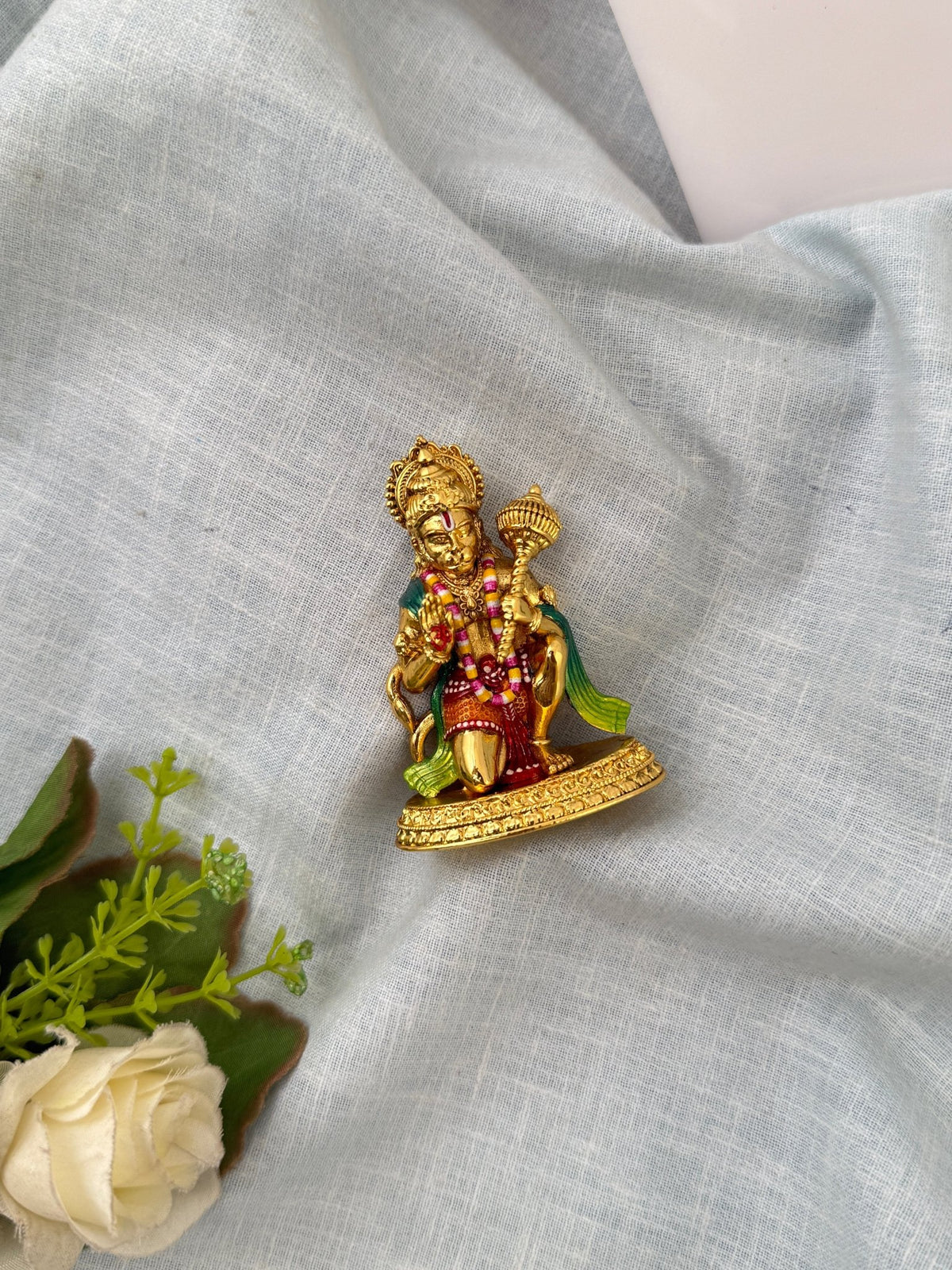Antique Hand Painted Anjaneya Swamy Idol | P0058 - Mahilas