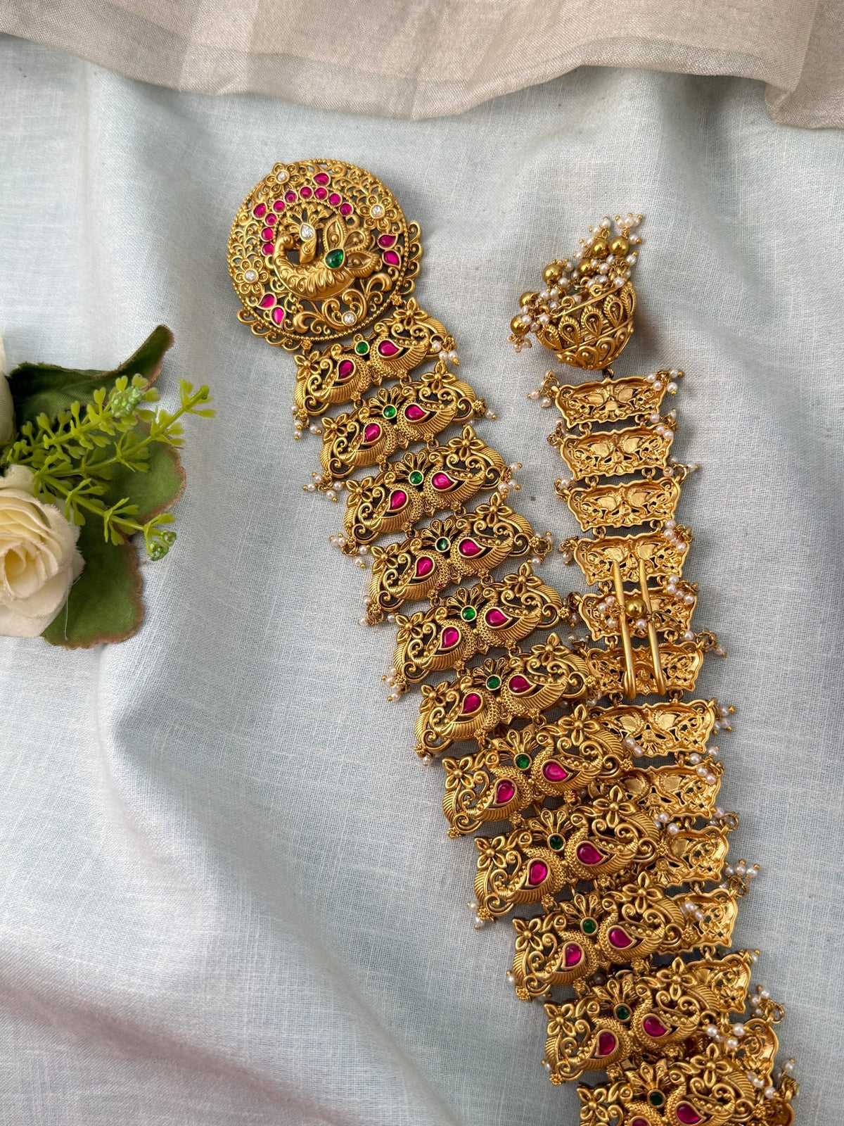 Antique Jadau Jadebille Peacock Long Bridal | 020 - Mahilas