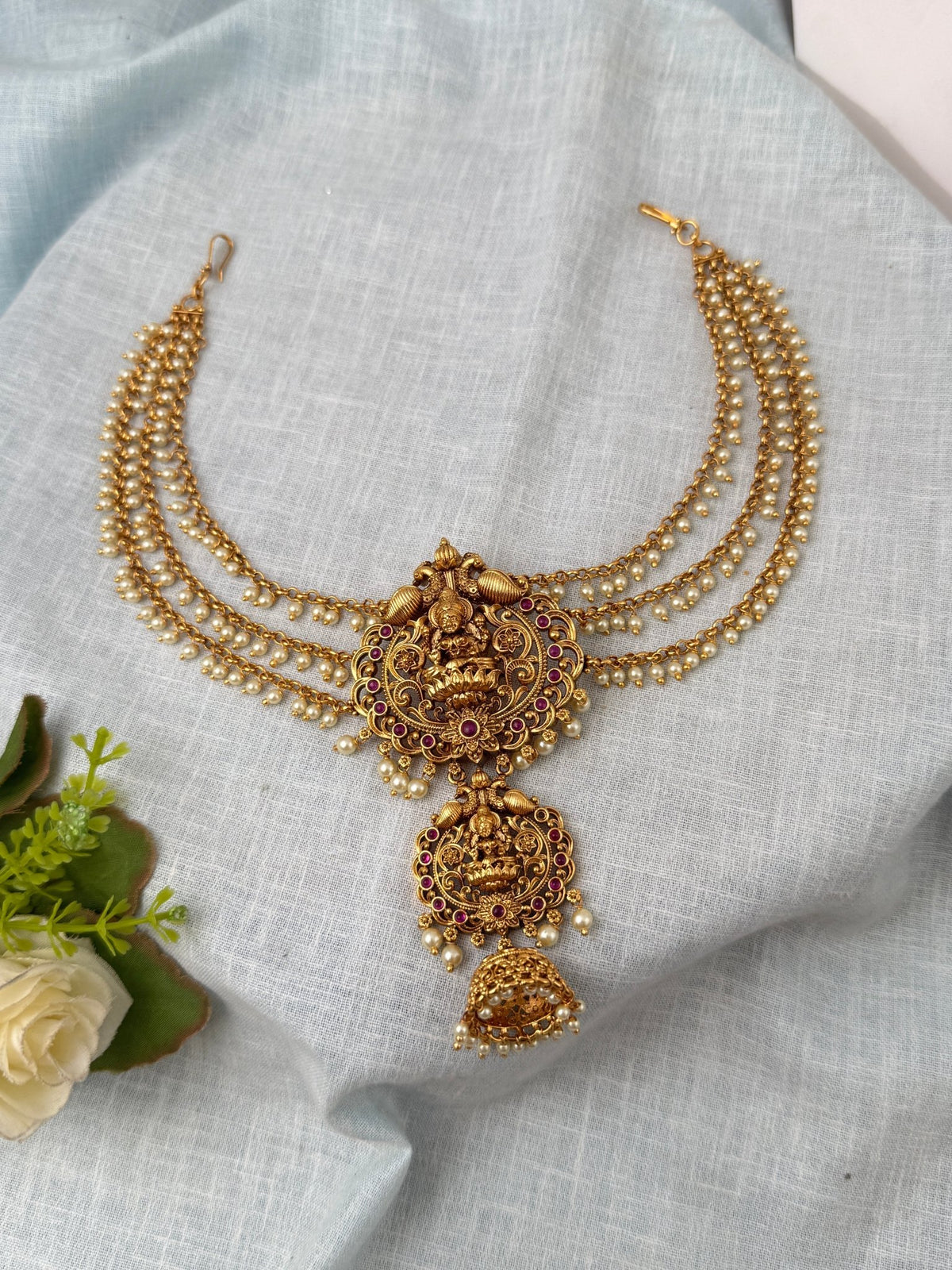 Antique Jadebille With Lakshmi Maatal Premium| J0115 - Mahilas
