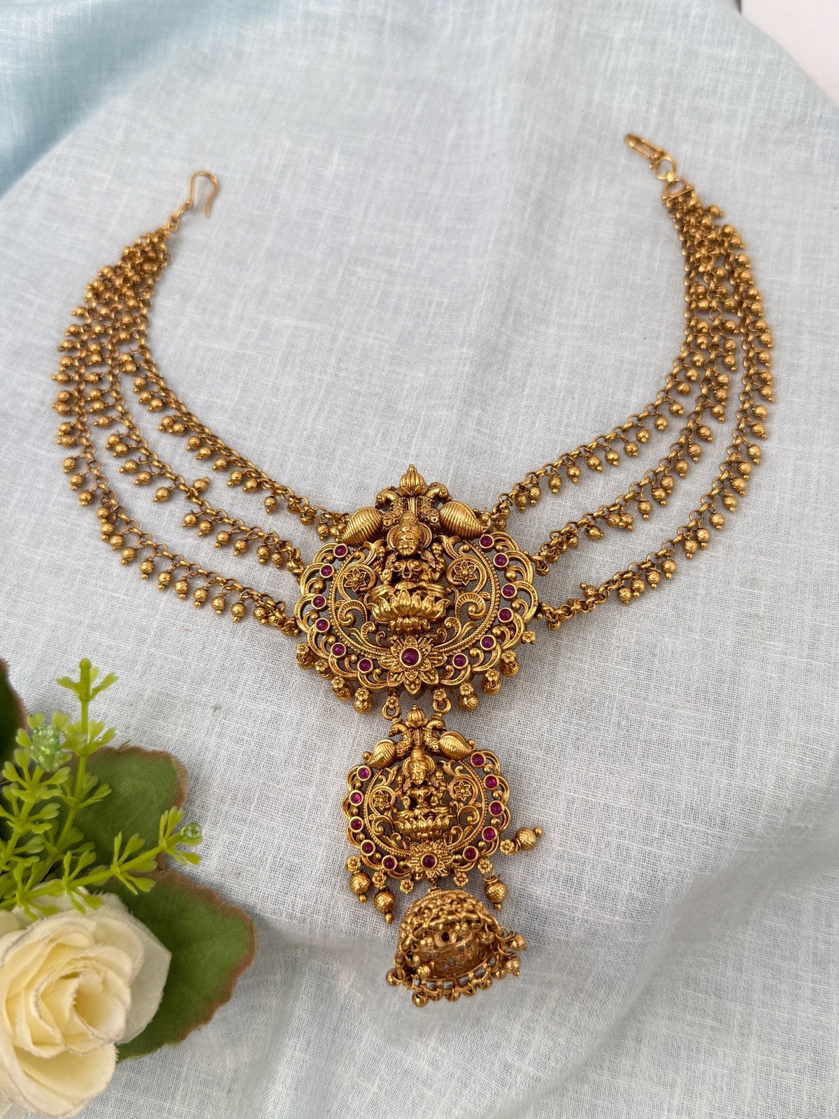 Antique Jadebille With Lakshmi Maatal Premium| J0115 A - Mahilas