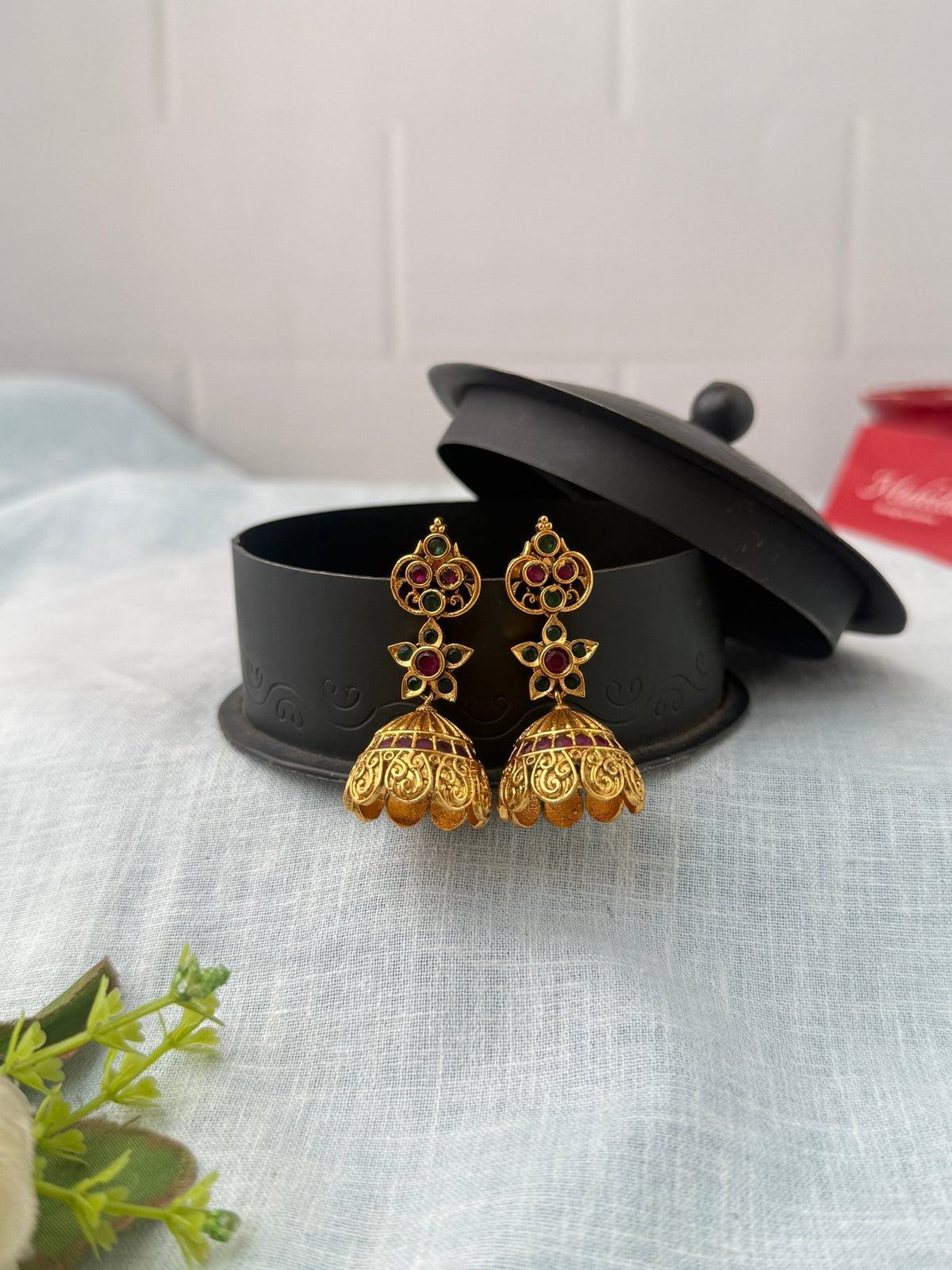Antique Jhumka Earrings| E0726 - Mahilas