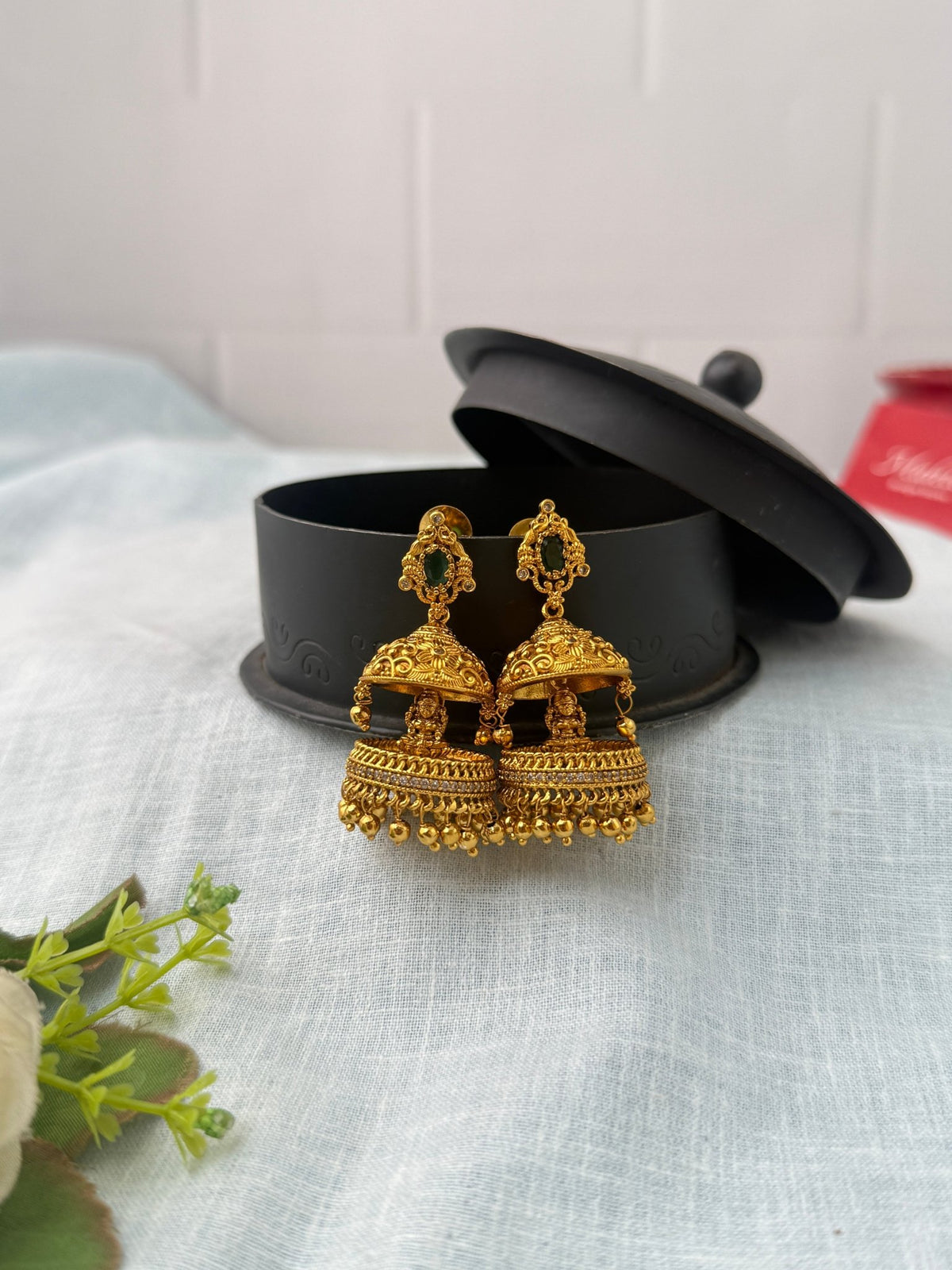 Antique Jhumka Earrings| E0727 A - Mahilas