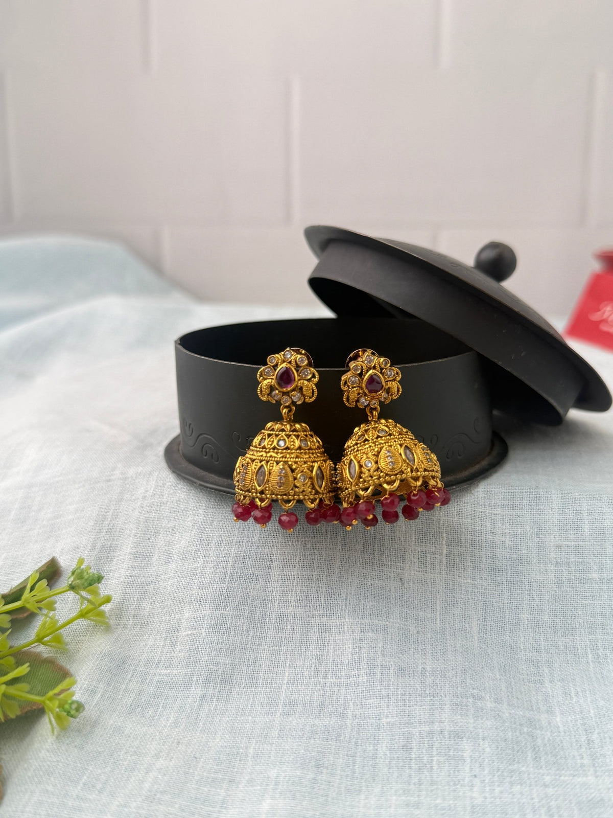 Antique Jhumka Earrings| E0738 - Mahilas
