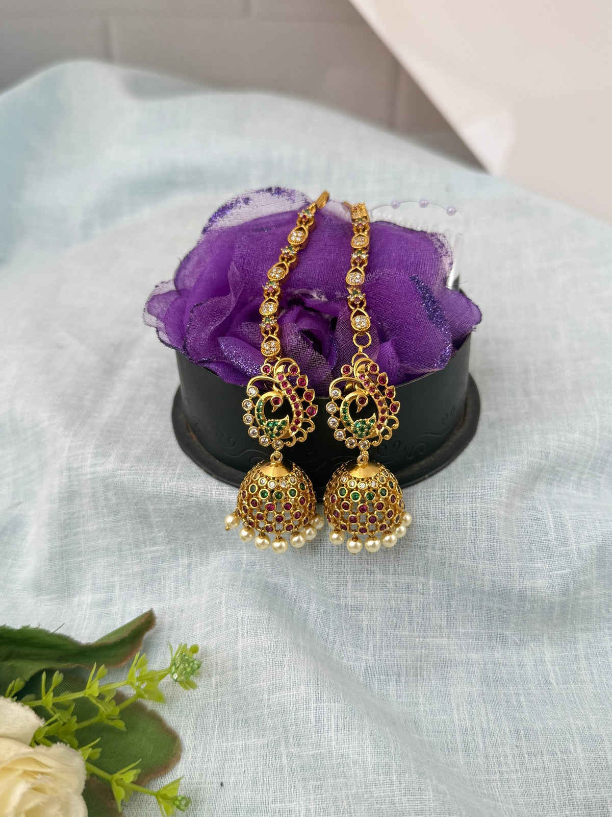 Antique Jhumka Earrings With Maatal| EM001 - Mahilas