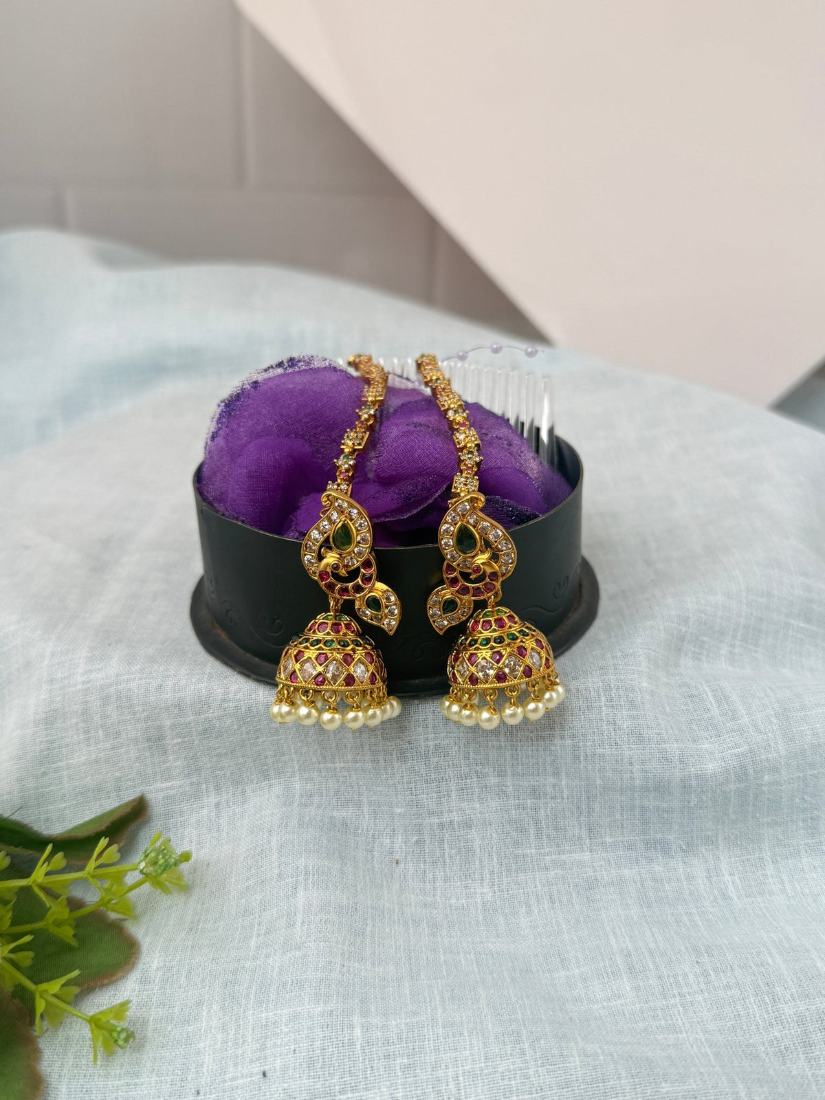 Antique Jhumka Earrings With Maatal| EM005 - Mahilas