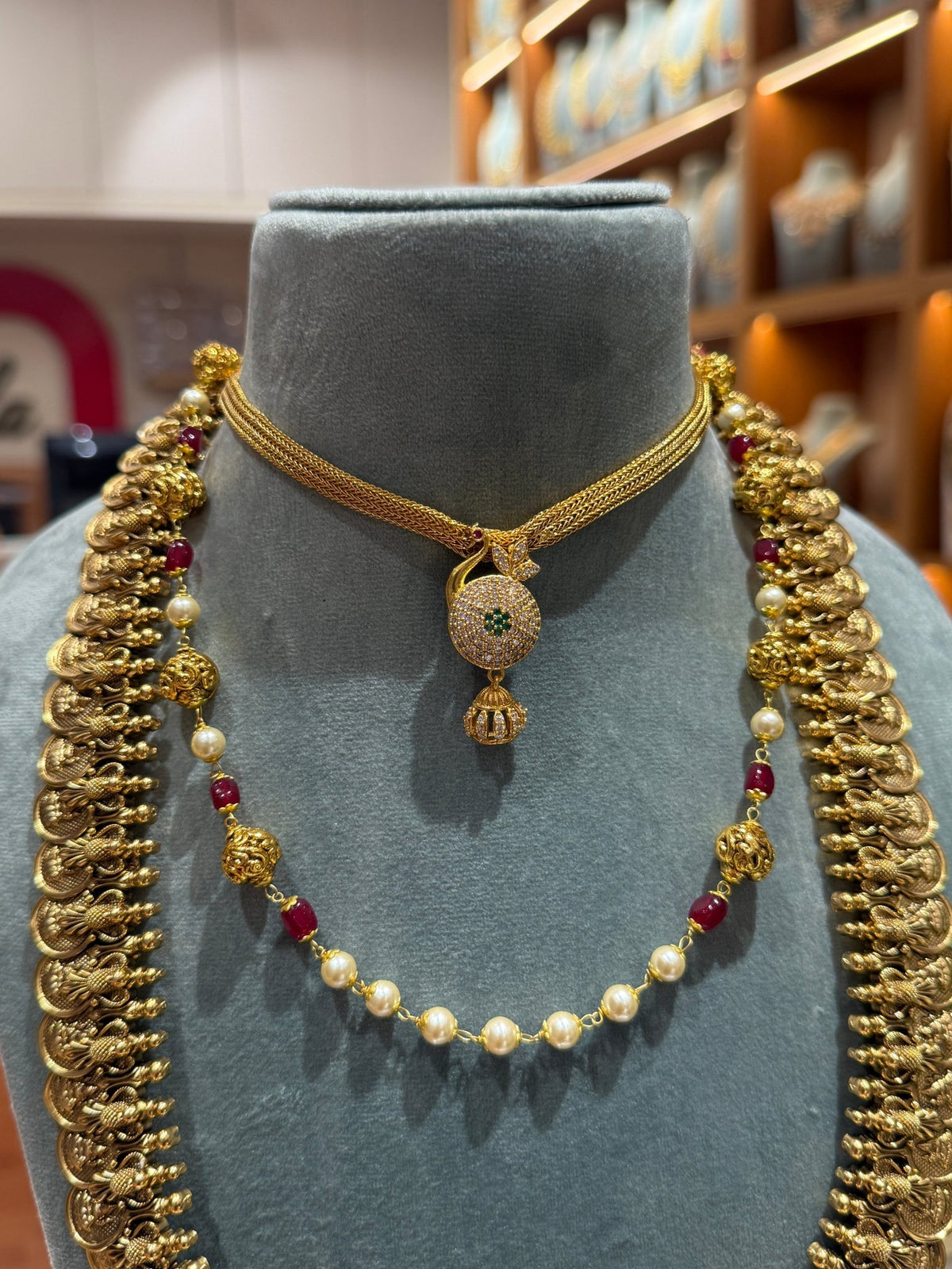 Antique Kaasu Necklace & Antique Designer Necklace Full Set| NC0020 - Mahilas