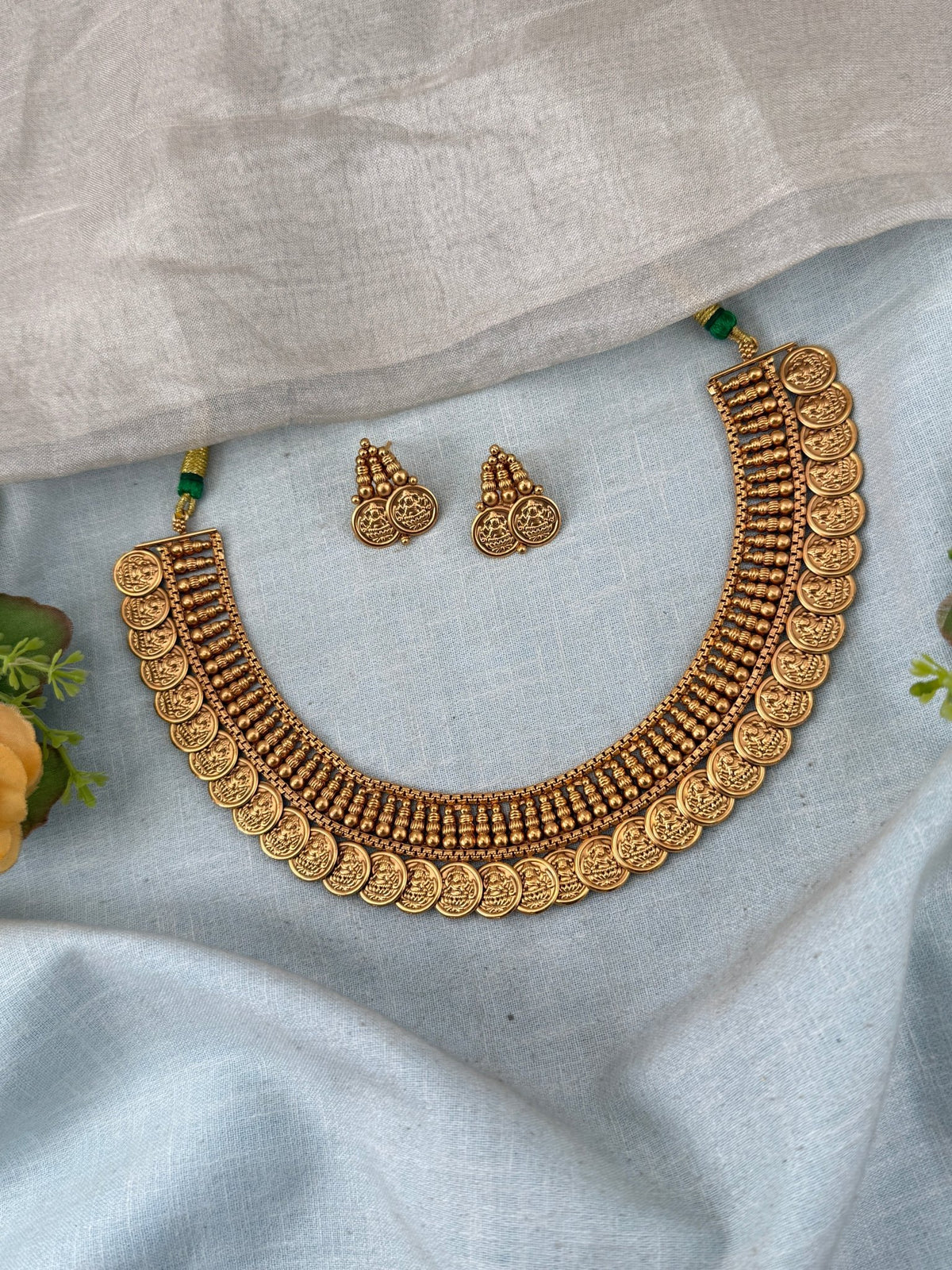 Antique Kaasu Necklace Set | N0211 - Mahilas