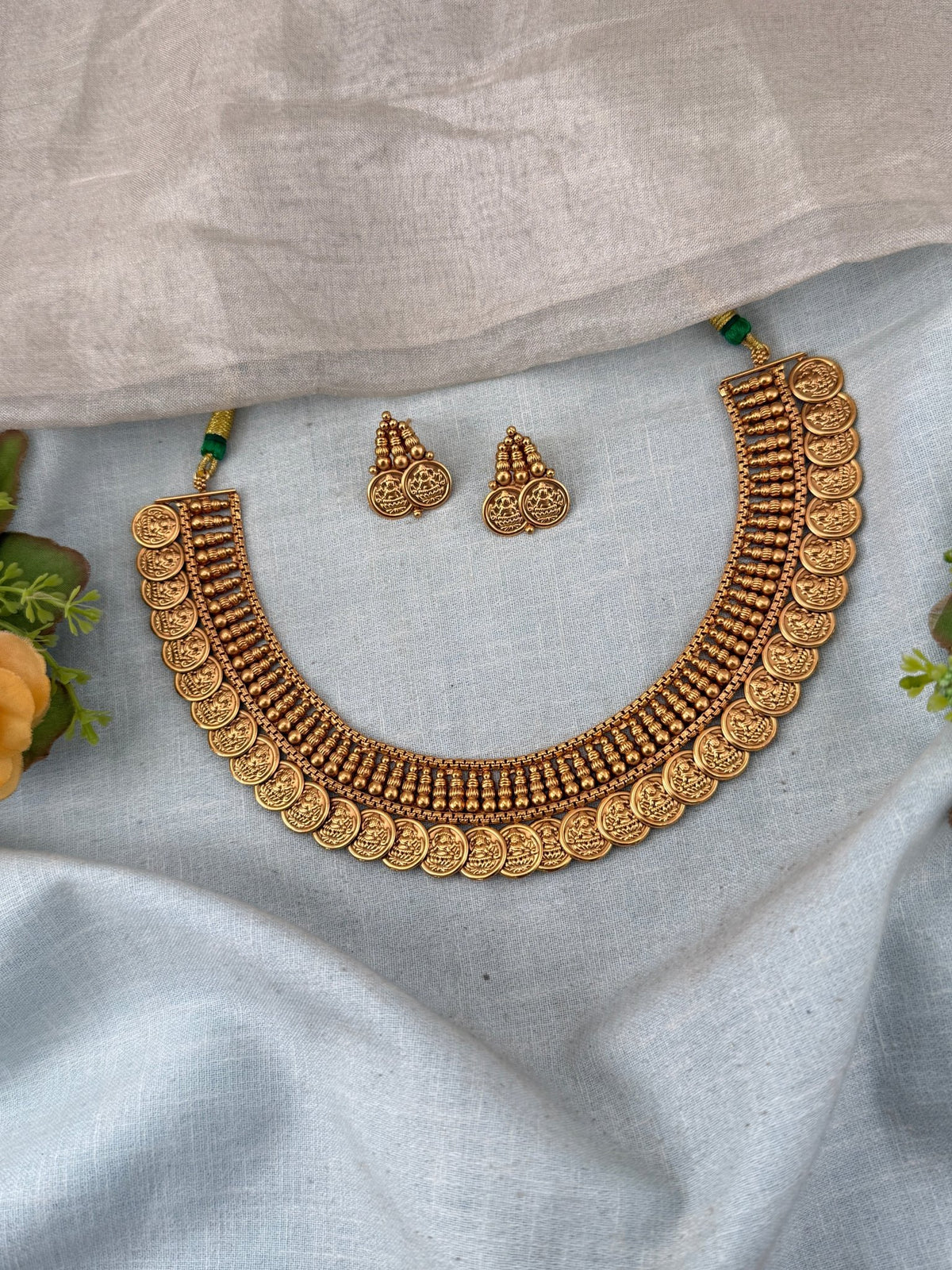 Antique Kaasu Necklace Set | N0211 - Mahilas
