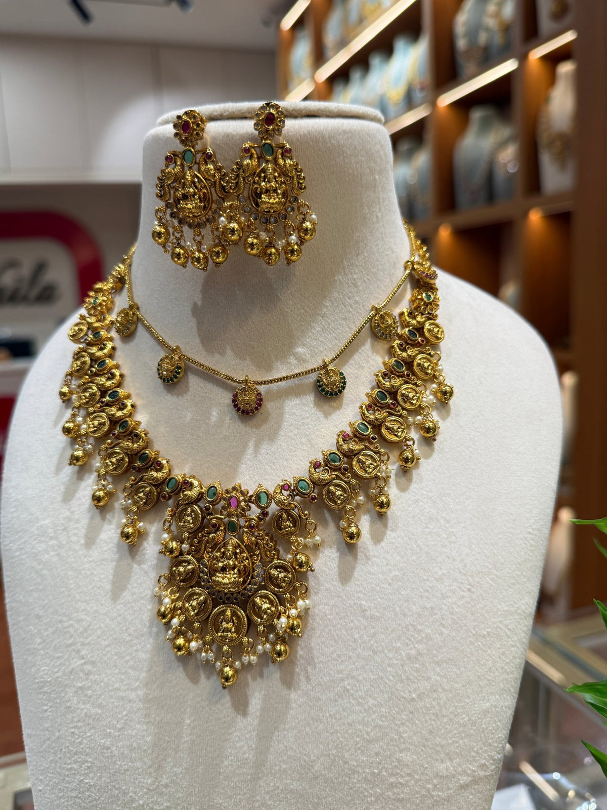 Antique Kaasu Pendant & Chain Full Necklace Set | NC006 - Mahilas