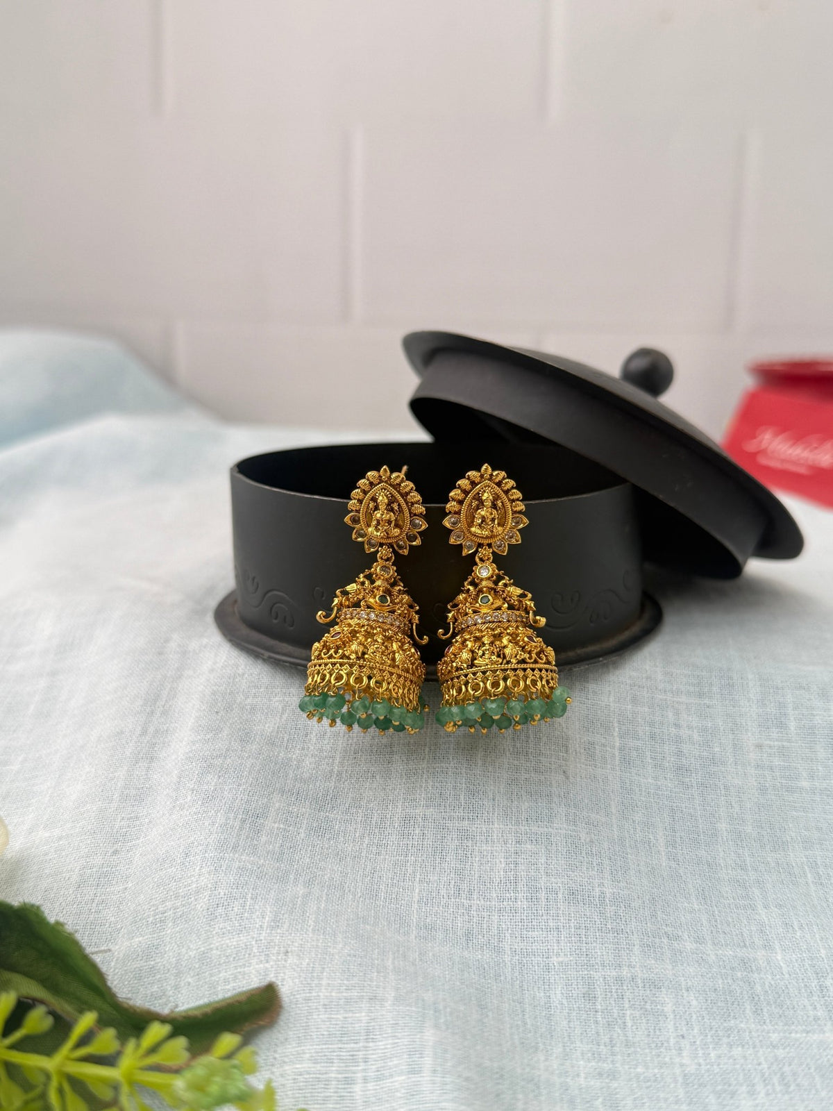 Antique Lakshmi Jhumka Earrings| E0767 - Mahilas