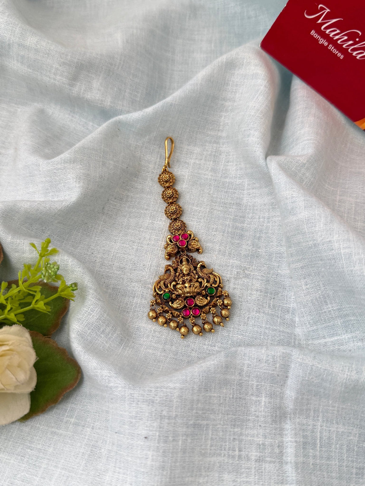 Antique Lakshmi Maang Tikka| M0292 - Mahilas