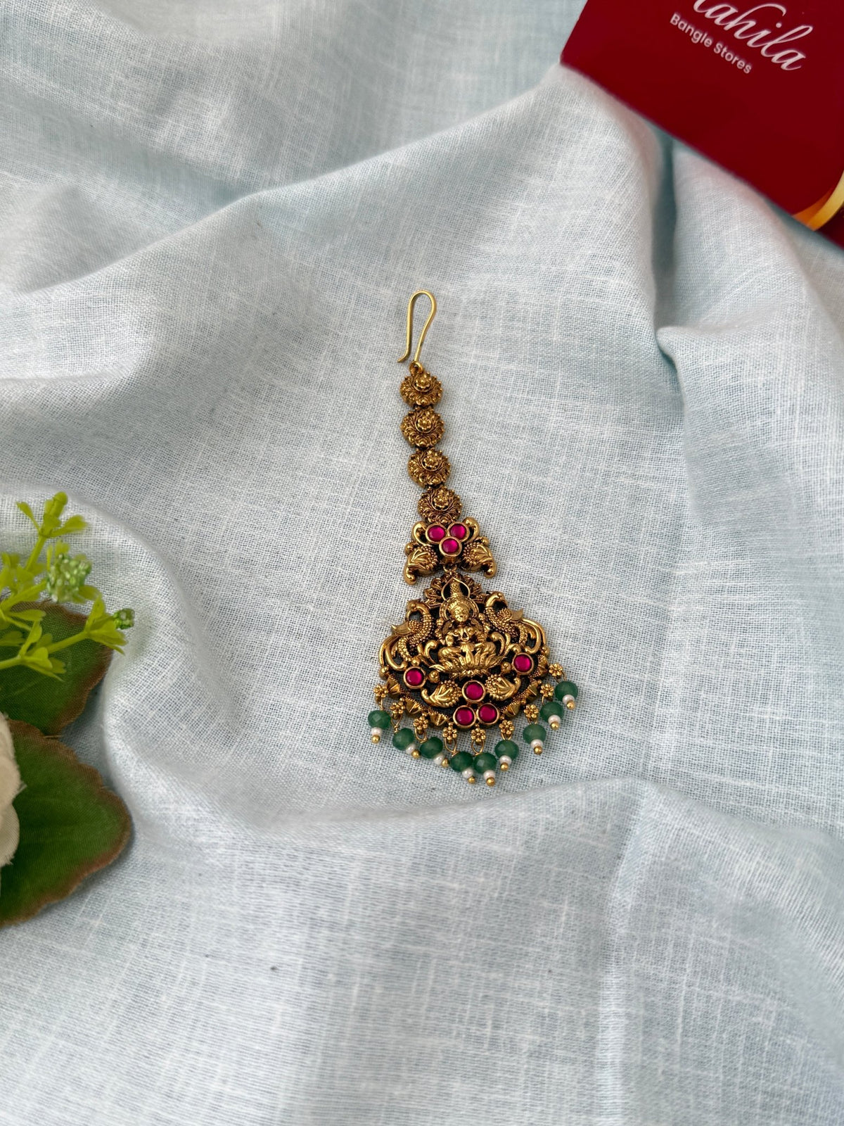 Antique Lakshmi Maang Tikka| M0294 - Mahilas