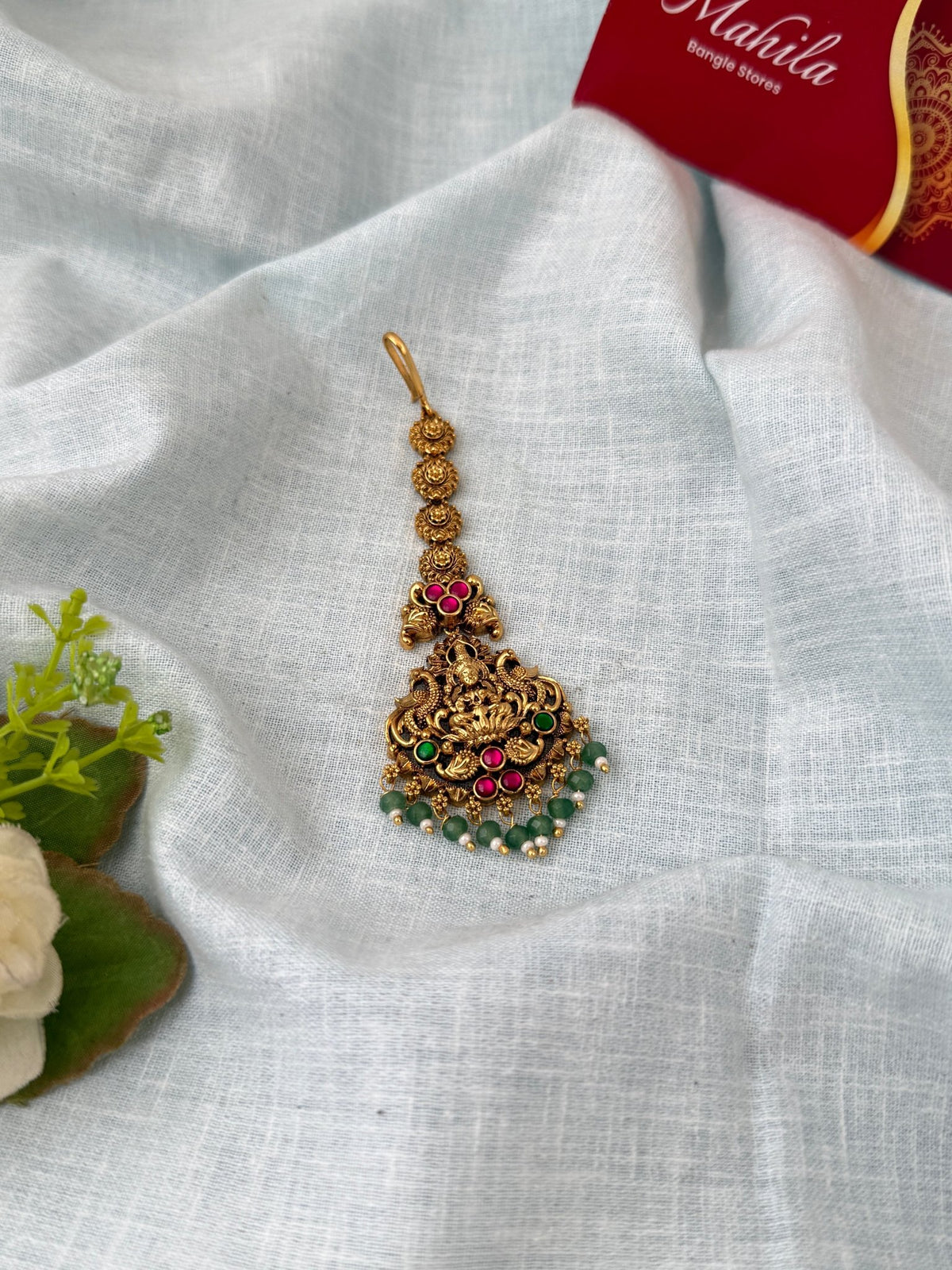 Antique Lakshmi Maang Tikka| M0295 - Mahilas