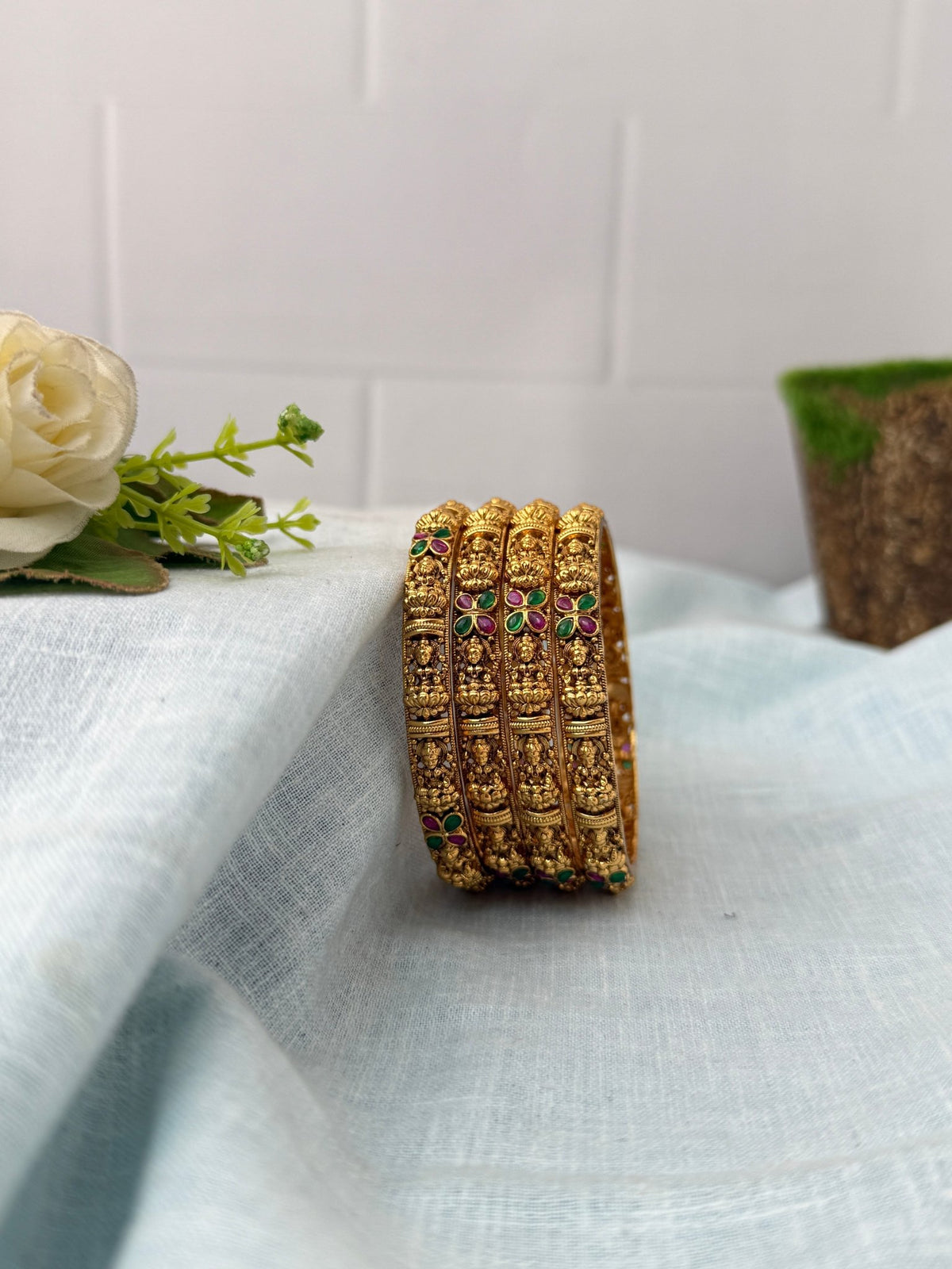 Antique Lakshmi Premium Bangle Set Of 4| B0512 - Mahilas