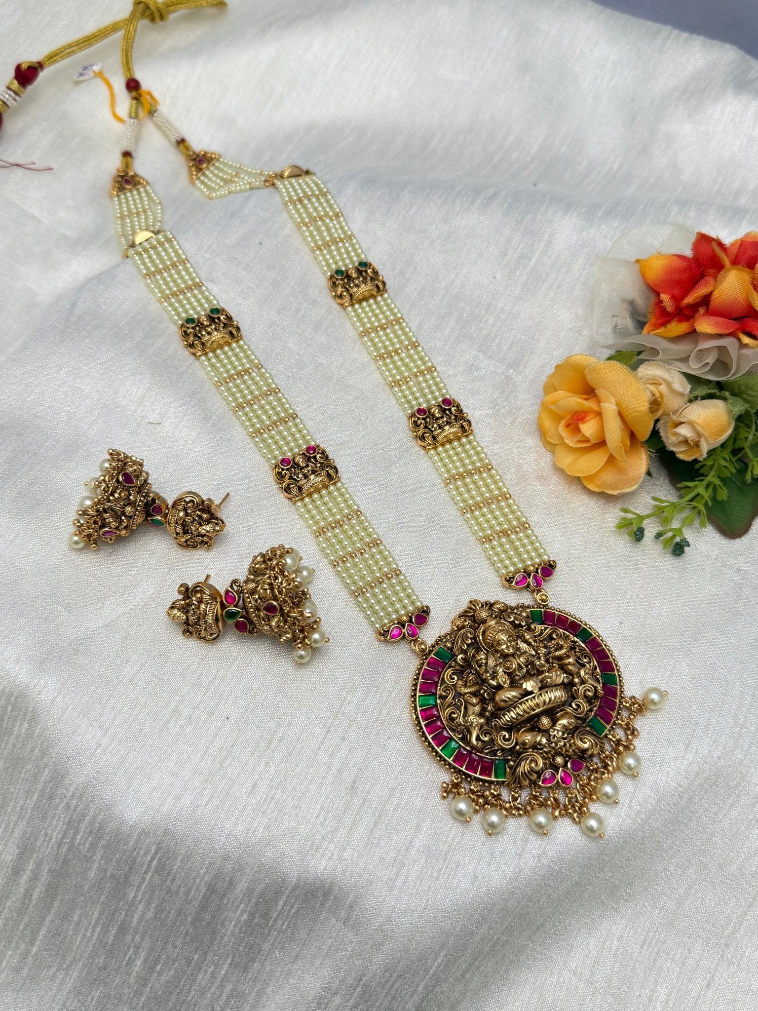 Antique Layered Necklace Set 0764 - Mahilas
