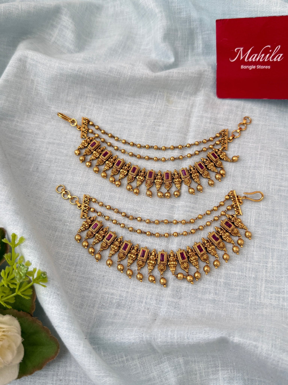 Antique Maatal Earrchain| T0098 - Mahilas
