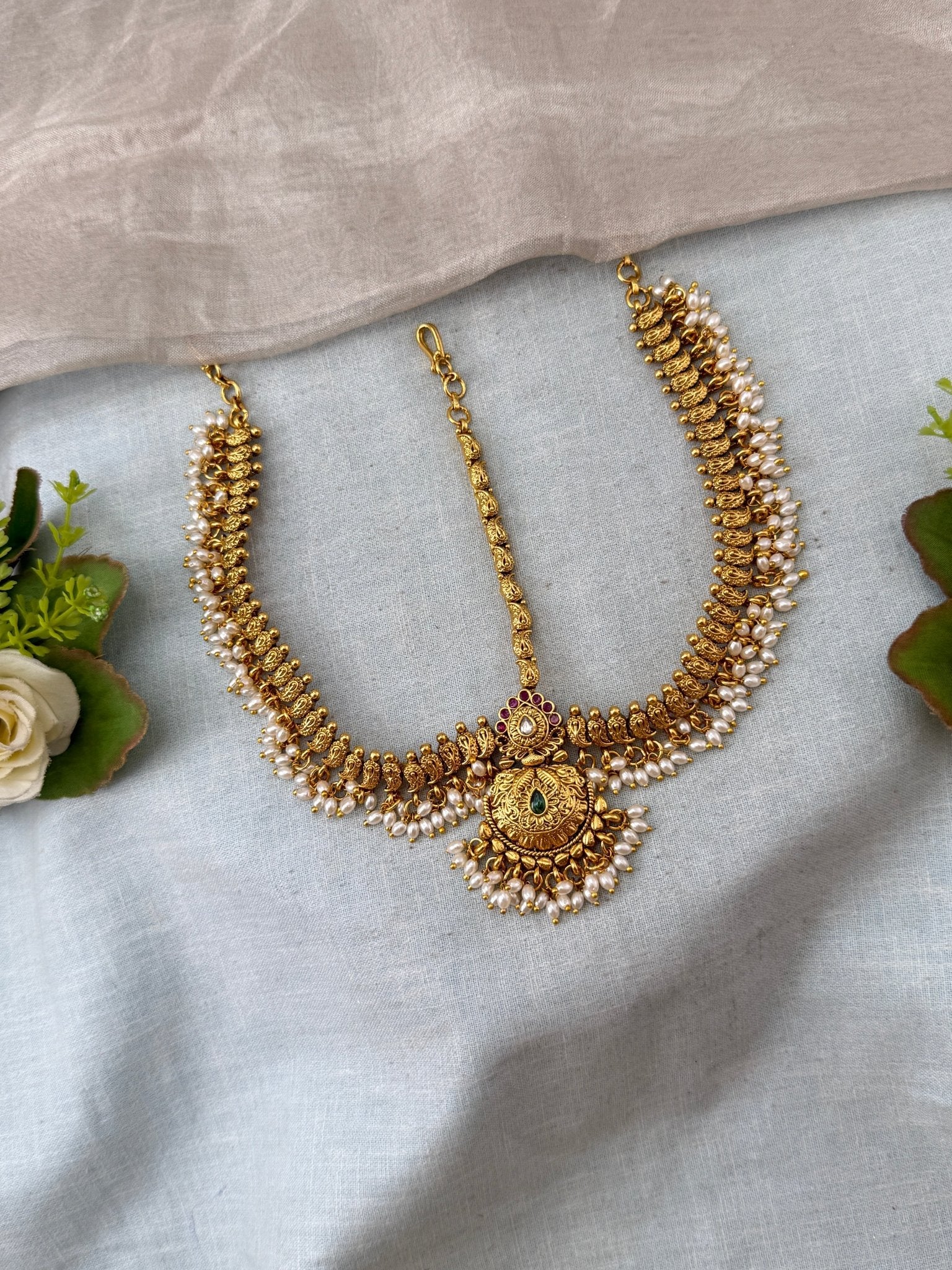 Antique Mathapatti Maang Tikka Set | Mo025 - Mahilas