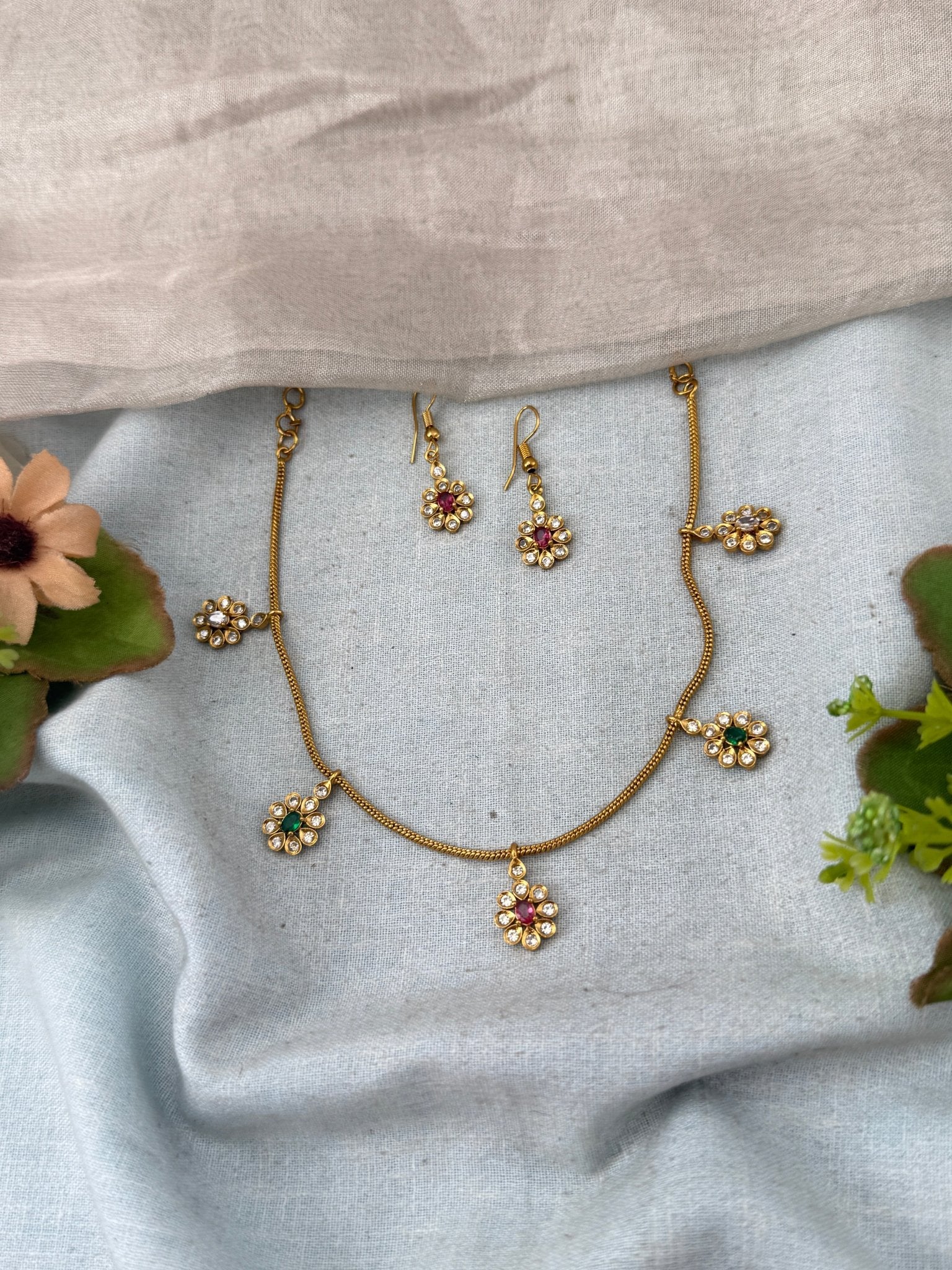 Antique Necklace Set | No308 - Mahilas