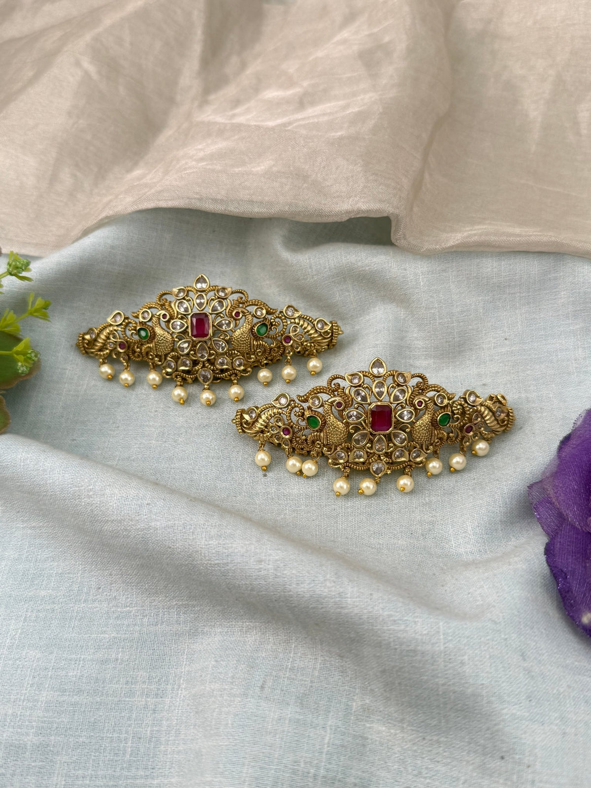Antique Peacock Chain Vanki | Set of 2 | 008 - Mahilas