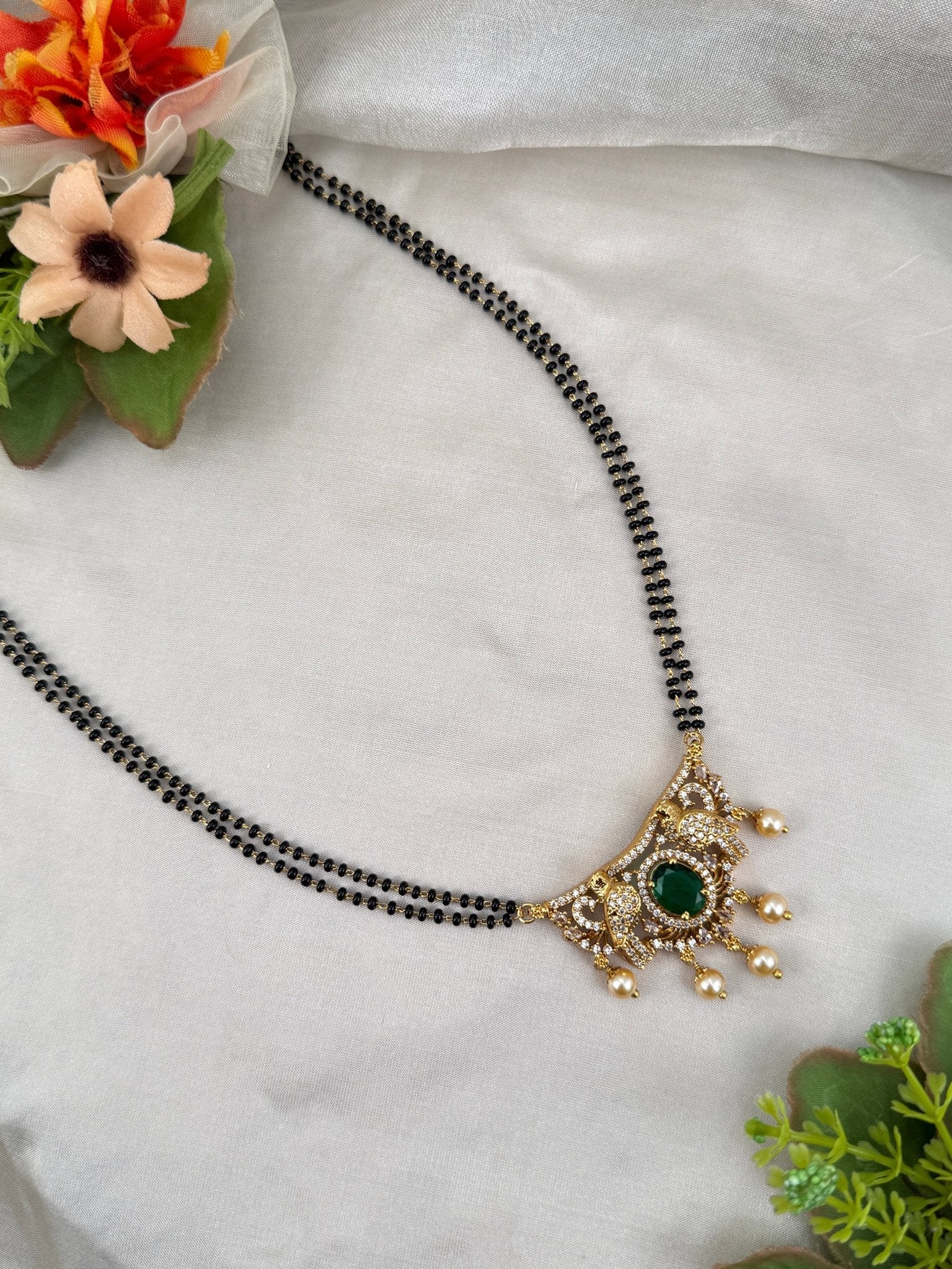 Antique Pendant Stone Mangalya Chain 574 - Mahilas