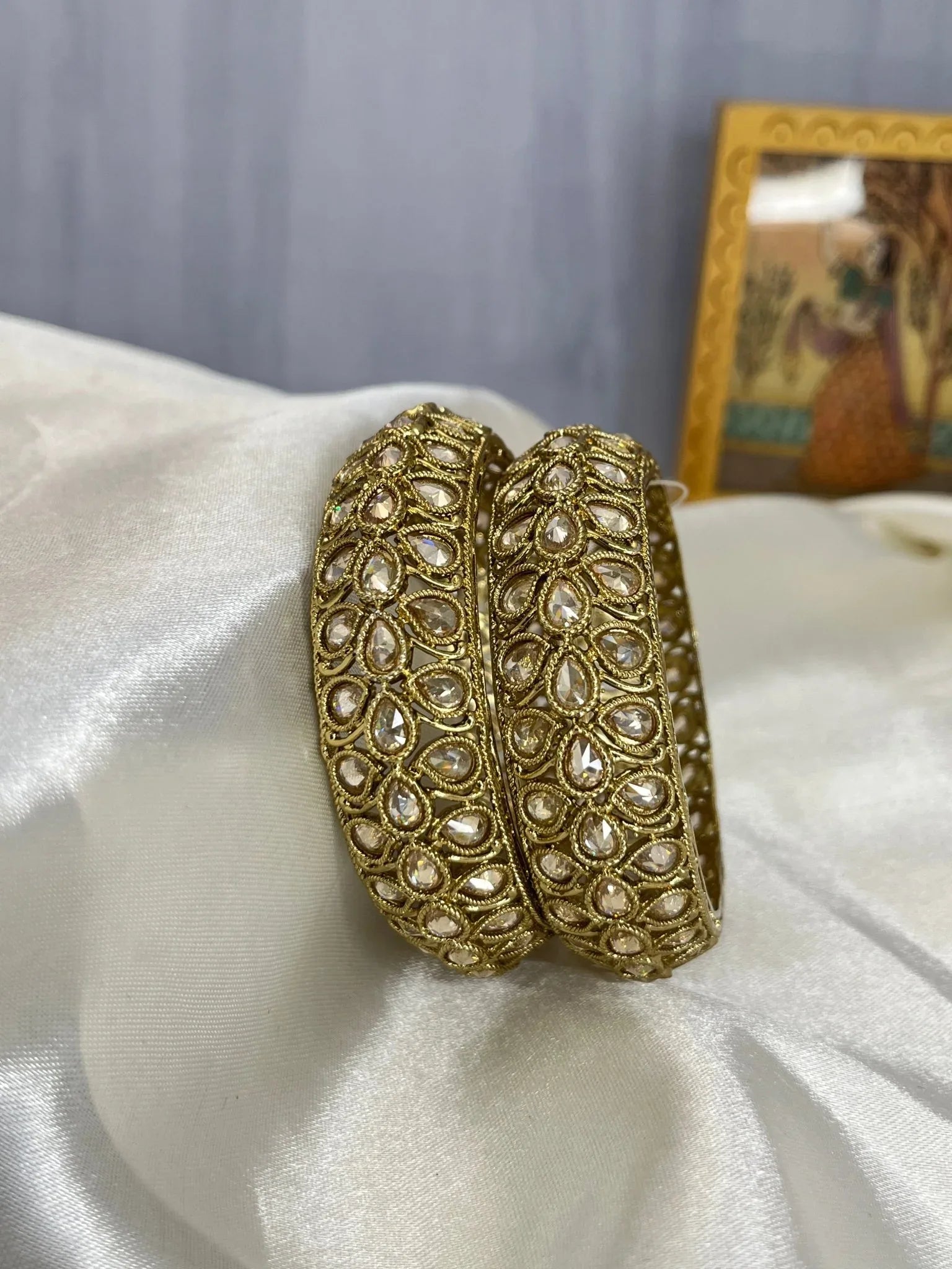 Antique Polki Bangles 1033 - Mahilas