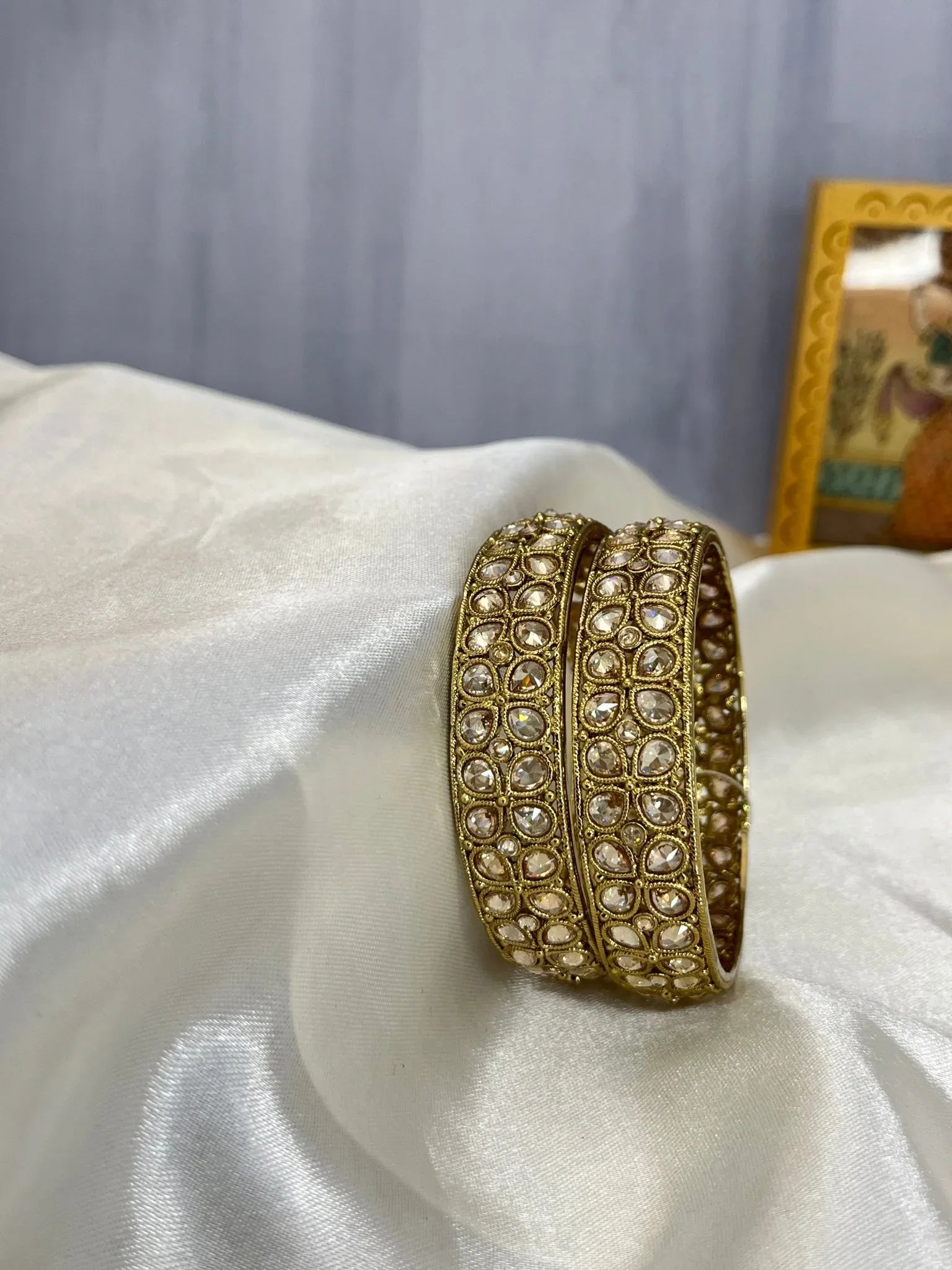 Antique Polki Bangles 1040 - Mahilas