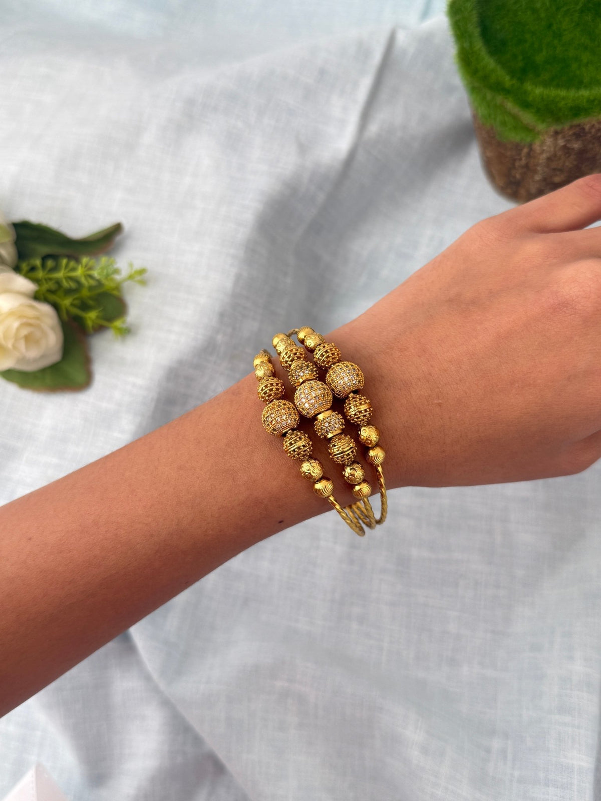 Antique Premium Bracelet| Open Kada| L0158 - Mahilas