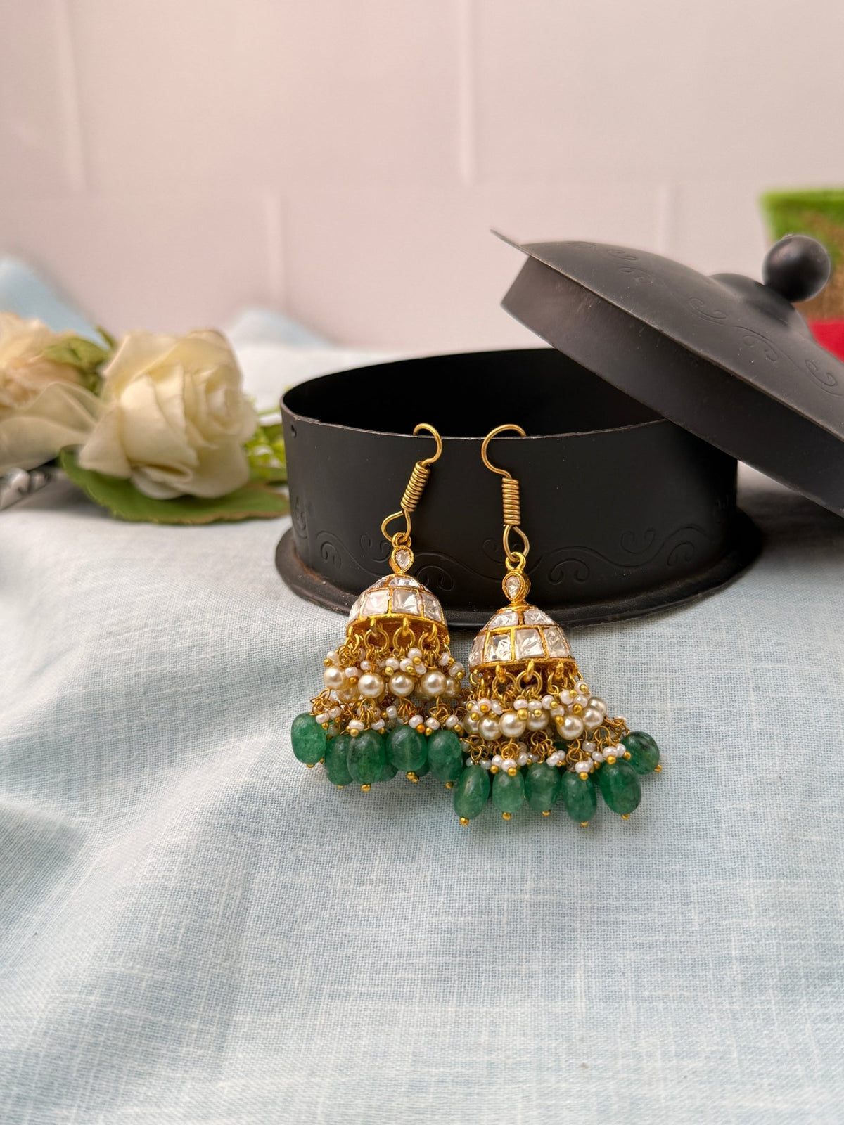 Antique Premium Jhumka Earrings| E0923 - Mahilas