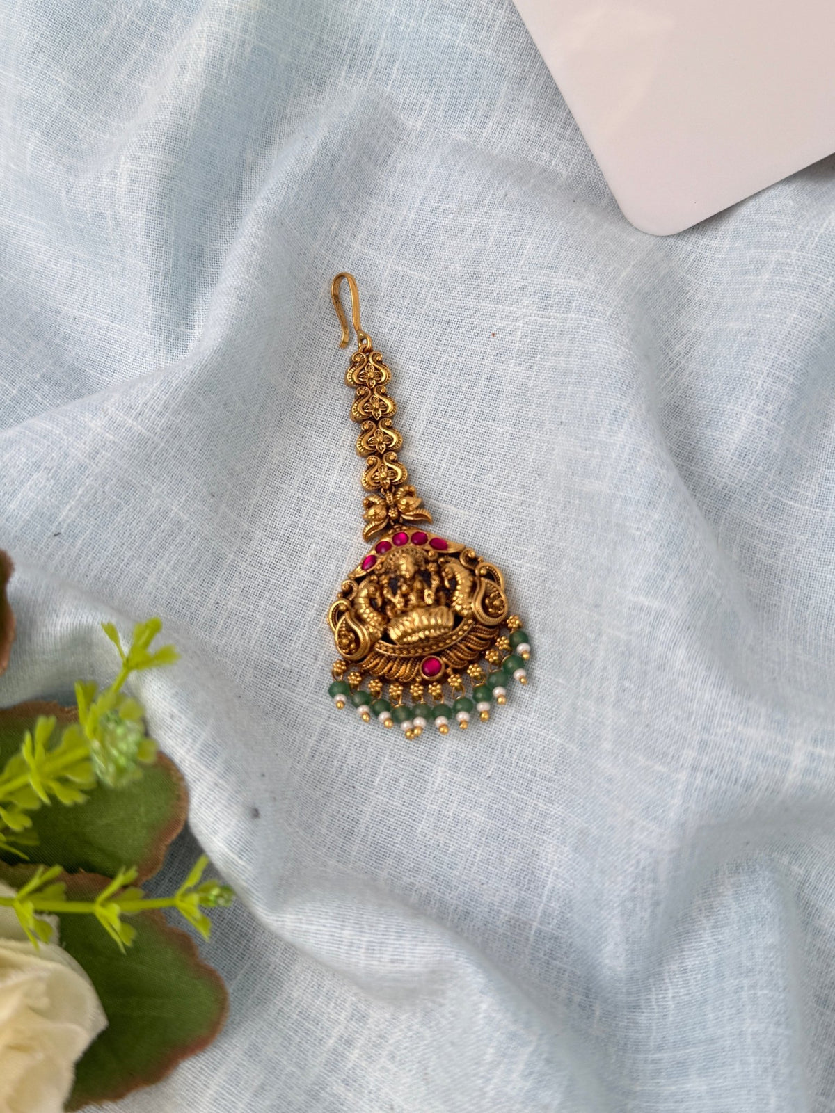 Antique Premium Lakshmi Maang Tikka| M0145 A - Mahilas