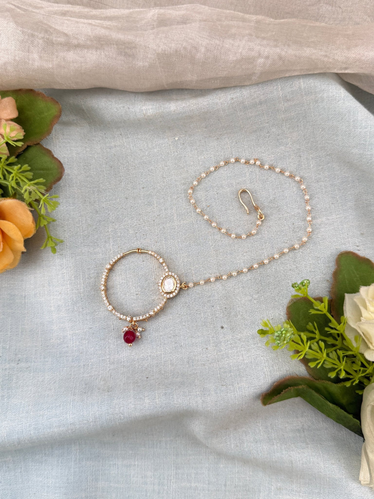Antique Pressing Nose Pin | O0056 - Mahilas