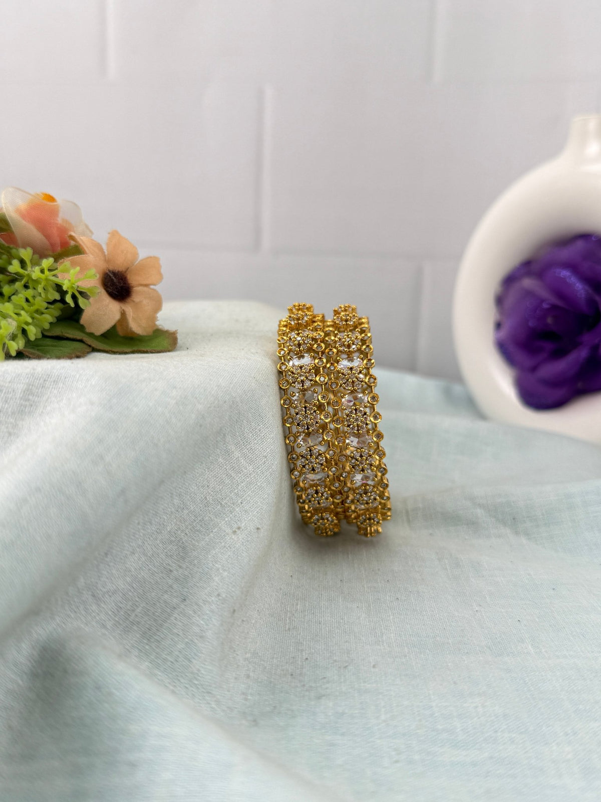 Antique Stone Bangles | Set of 2 | 021 - Mahilas