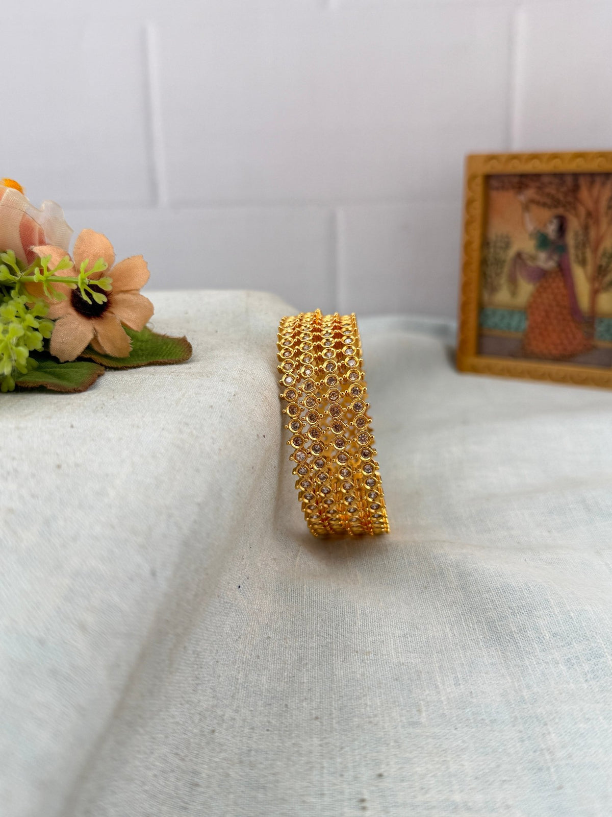 Antique Stone Bangles | Set of 4 | B0066 - Mahilas