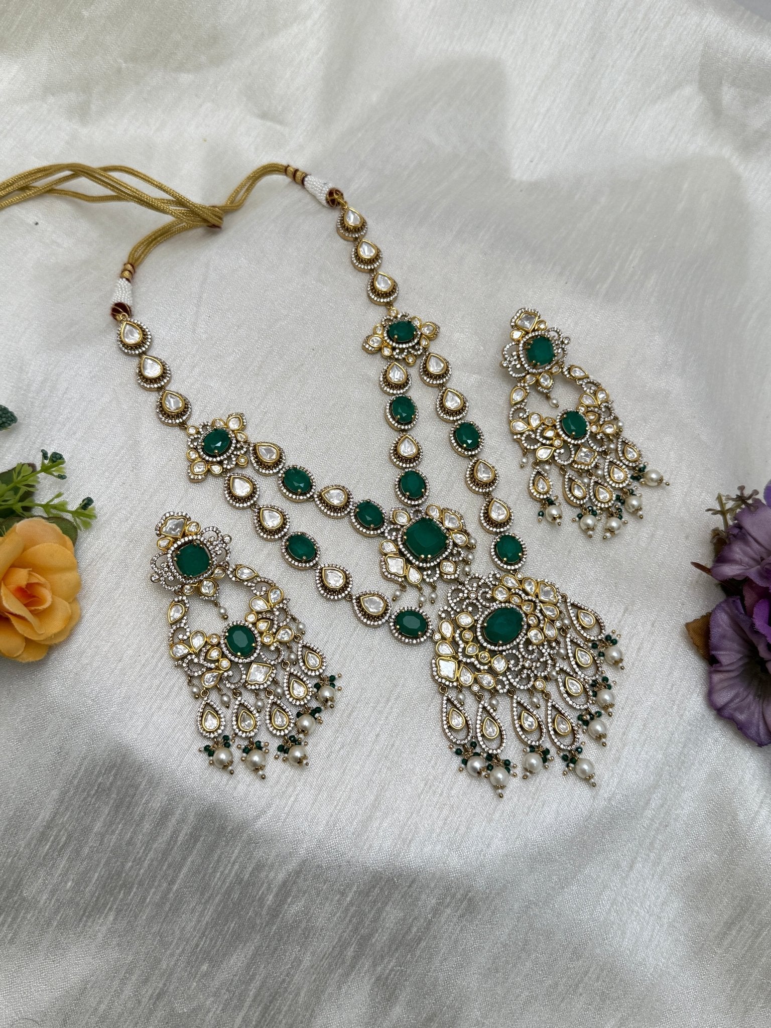 Bridal Kundan Necklace Set 1164 - Mahilas