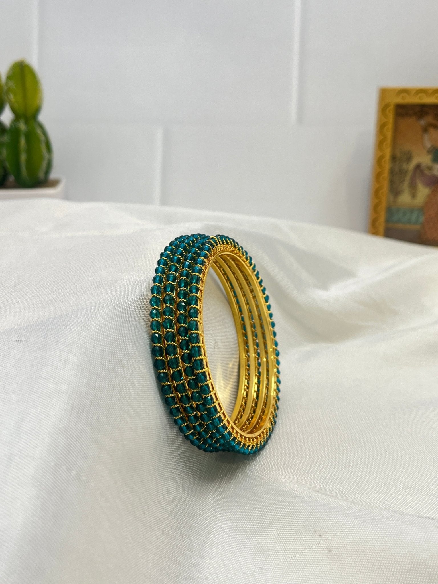 Crystal Stone Bangles - Manikya 0113 - Mahilas